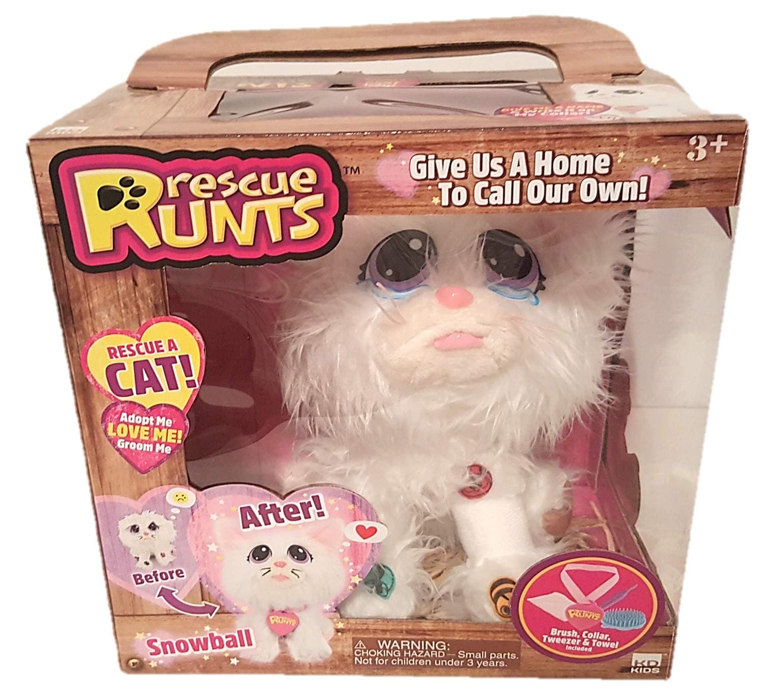 Rescue Runts Snowball Plush - White