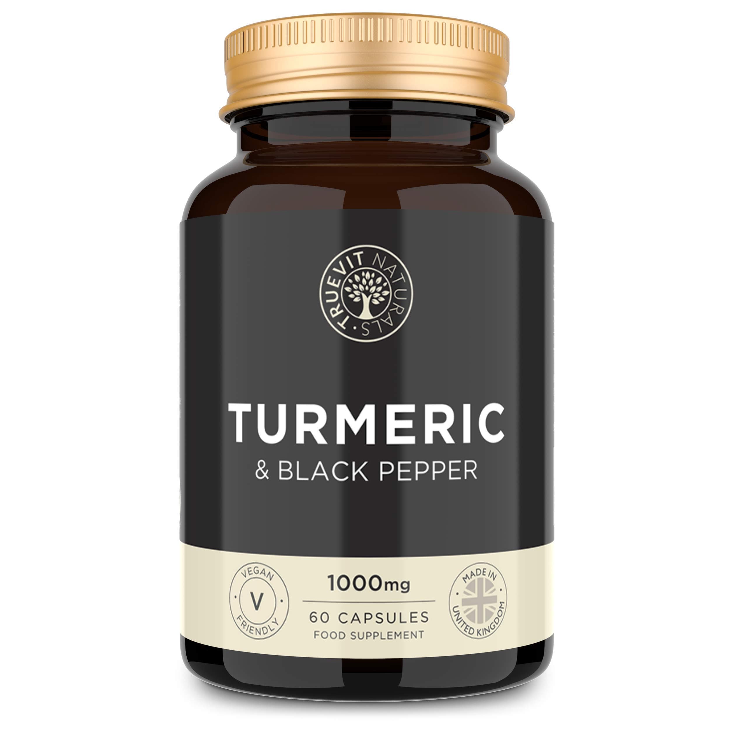 Advanced Turmeric Capsules High Strength with Black Pepper 1000mg - Tumeric Curcumin High Strength Joint Care Supplement