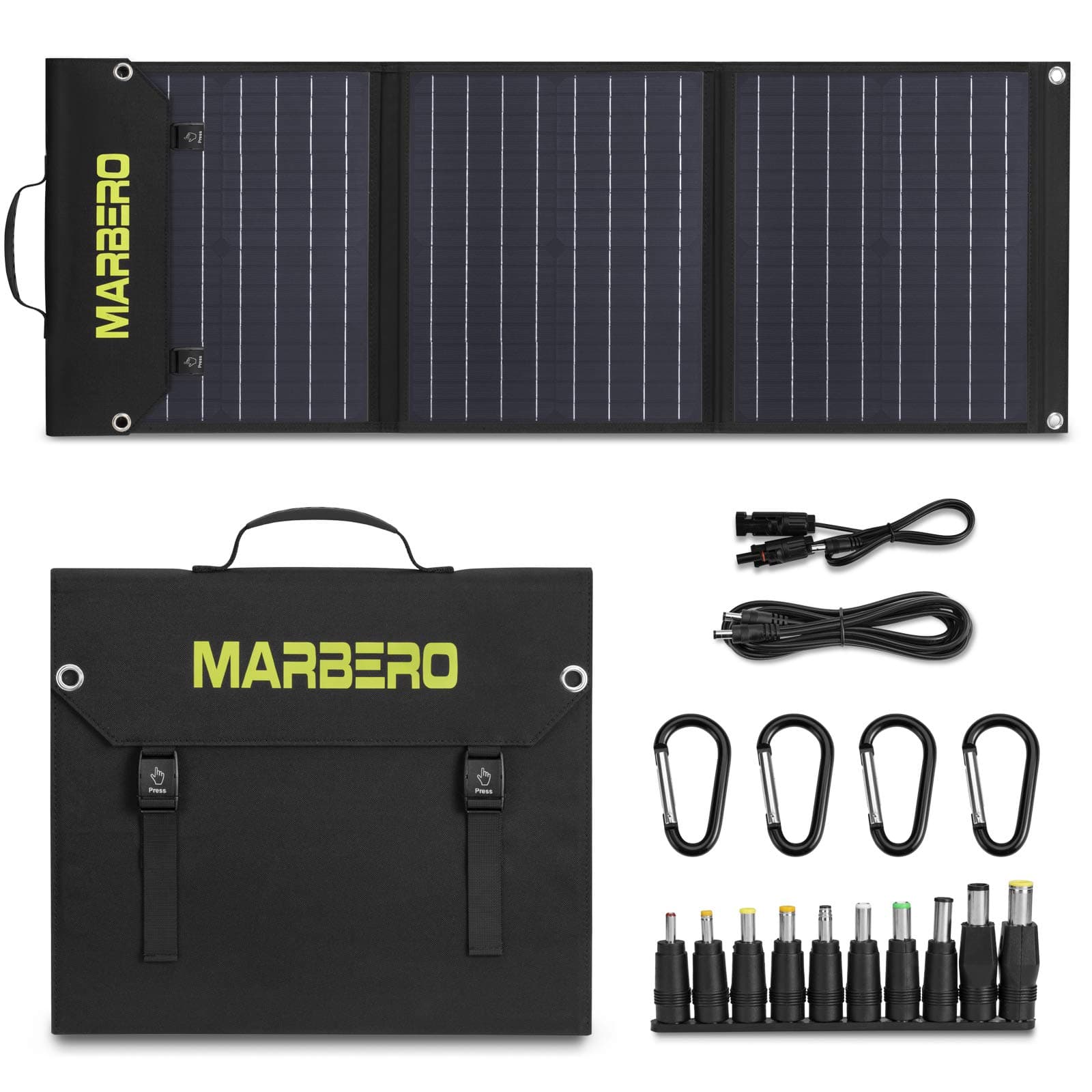 MARBERO Foldable Solar Panel 60W for Portable Power Station Solar Generator P...