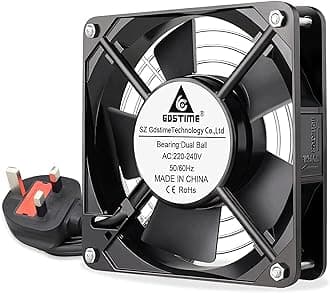 GDSTIME AC 220V 120mm Fan 120mm x 25mm 240v Axial Fan Dual Ball Bearing Brushless Cooling For DIY Ventilation