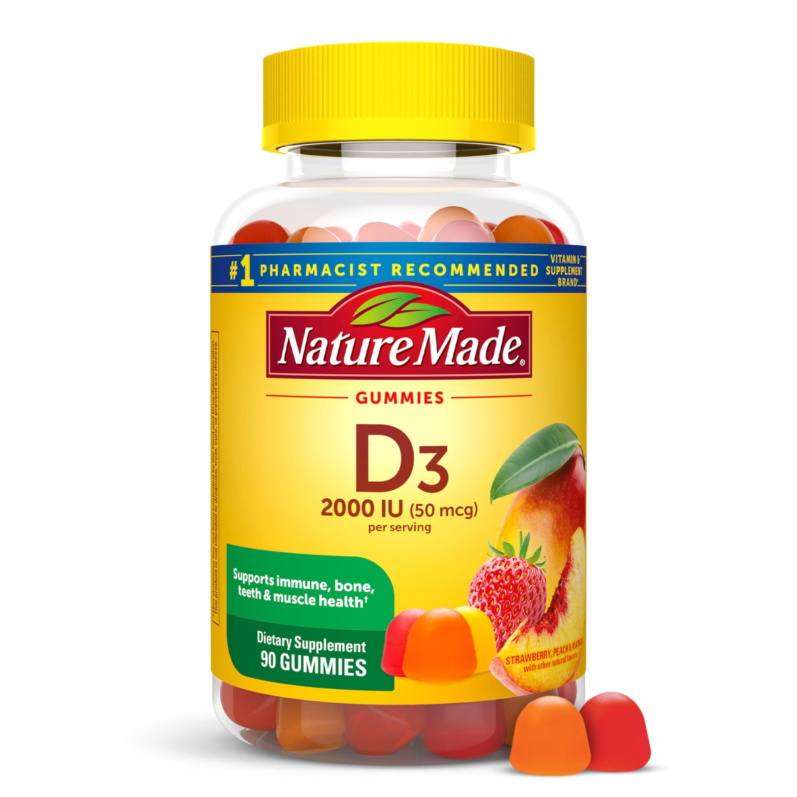 Nature Made Vitamin D3 2000 IU (50 mcg) per serving