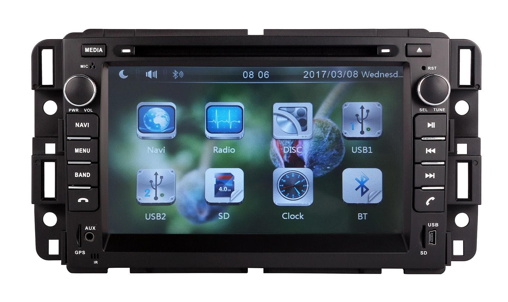 XTTEK 7 inch Touch Screen Car GPS Navigation System for GMC Yukon 2007-2014 GMC Acadia 2007-2012 Chevrolet Tahoe 2007-2014 Buick Enclave 2008-2012 Chevrolet Suburban 2007-2014 DVD Player