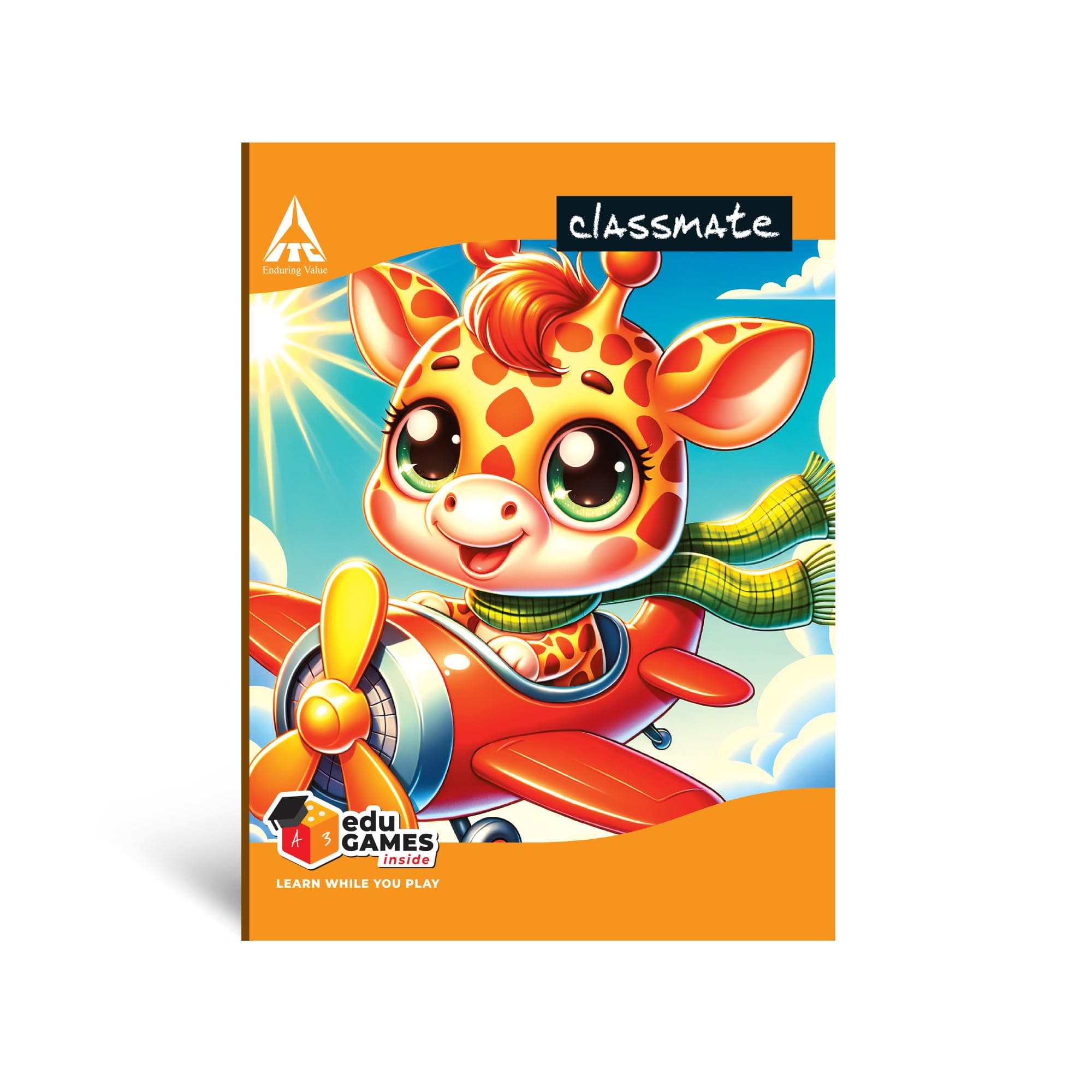 Classmate Notebook | 172 Pages | Single Line | 19.0cm x 15.5cm | Pack of 5 | Short Size Ruled Notebook for School Students