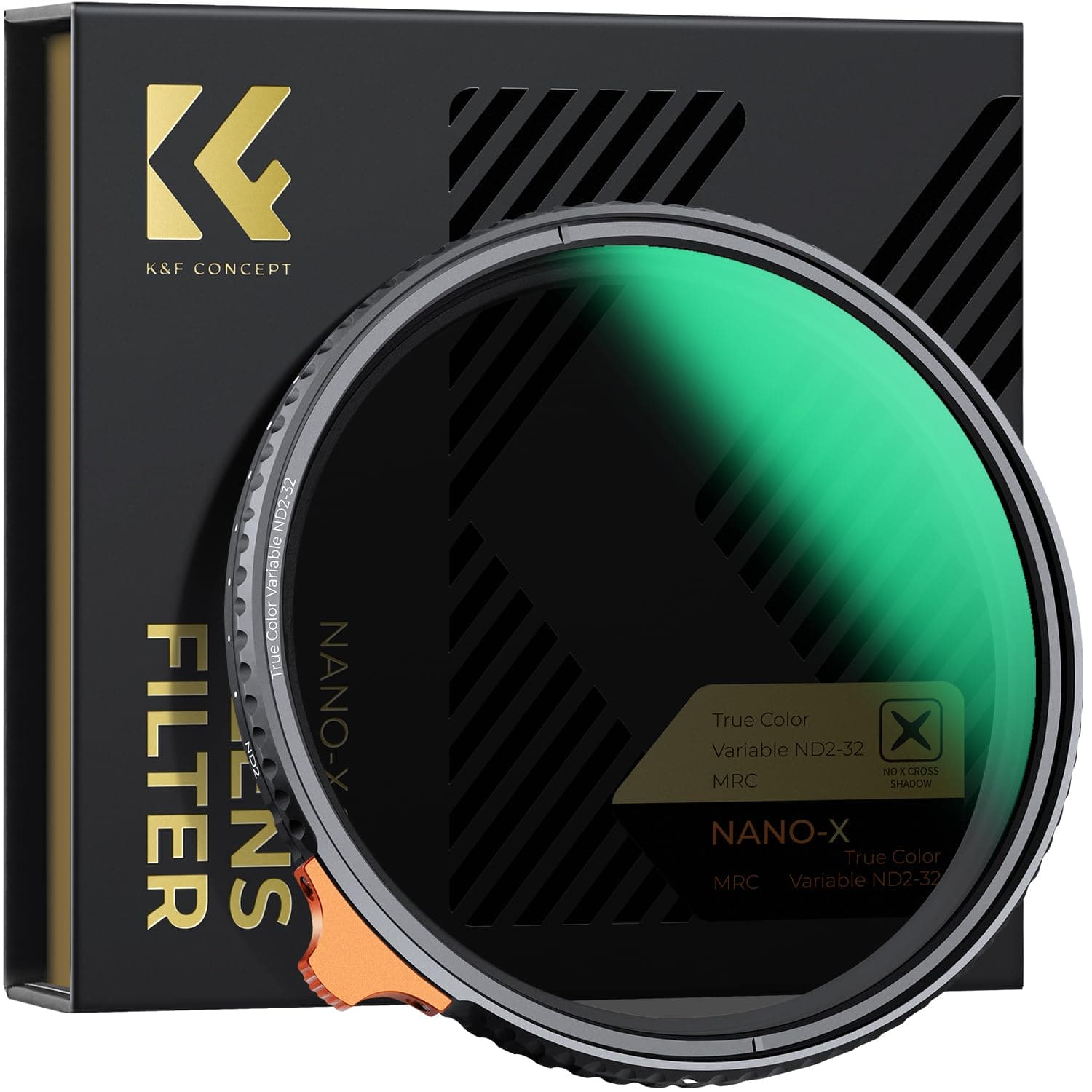 K&F Concept 82mm True Color Variable ND2-32 (1-5 Stops) ND Lens Filter, Adjustable Neutral Density Filter with 28 Multi-Layer Coatings for Camera Lens