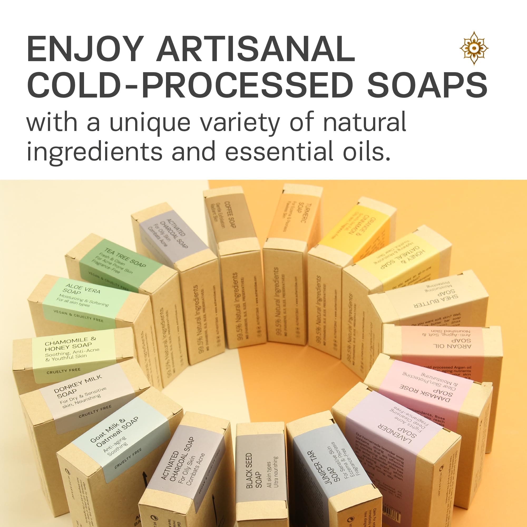 AUTHENTIC BATH & SOAP Cold Processed - Orange Cinnamon Soap Bar - for Oily, Acne-prone skin, Natural, Men & Women, Cruelty Free, Vegan. Face & Body Wash. (Pack of 2) 120 gr Each