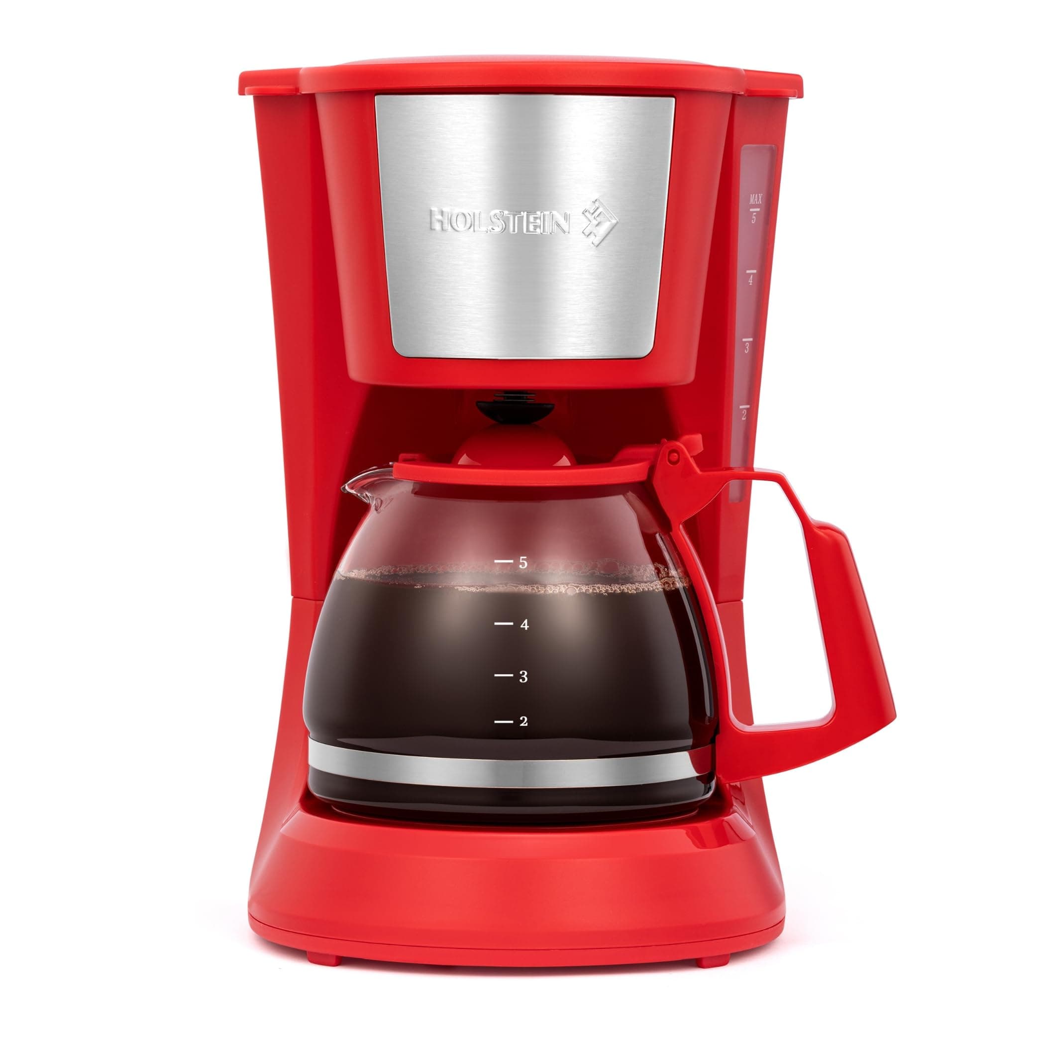 Holstein Housewares, 5-Cup Coffee Maker, Red