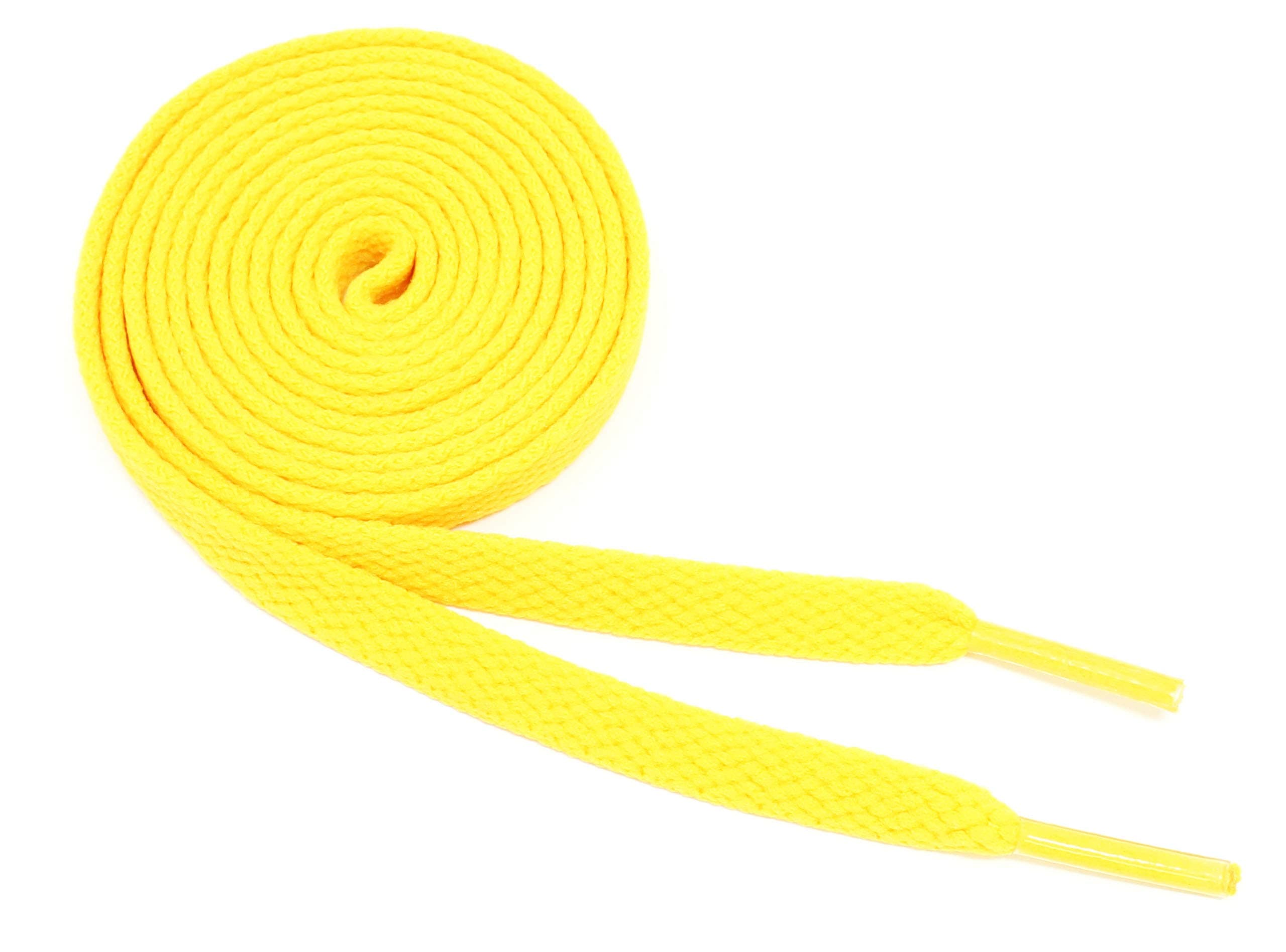 Flat Shoelaces 5/16" Wide Solid Color Strings for Athletic Sneakers Boots & Shoes - 27"-72" Length Shoe Laces