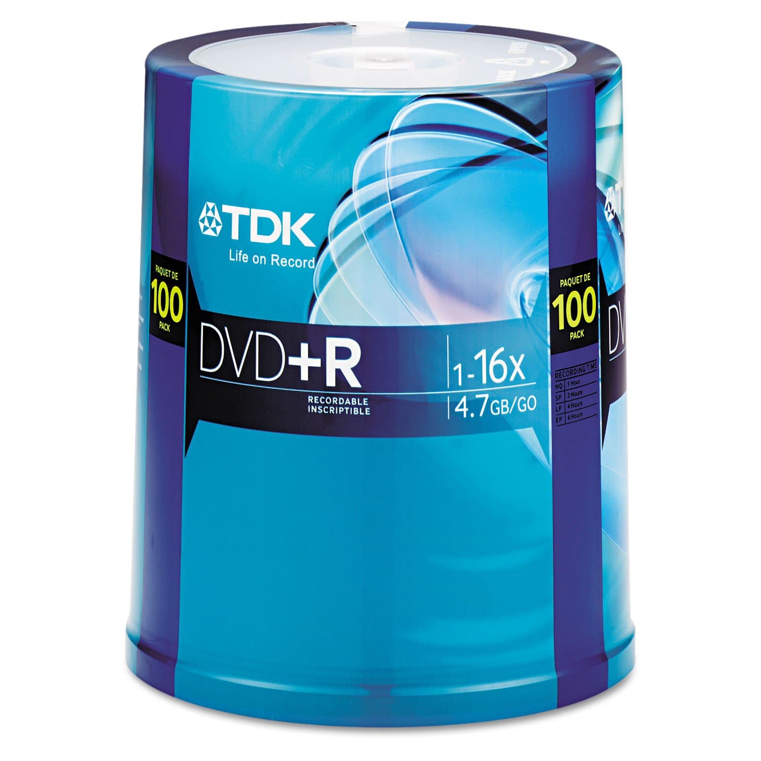 TDK 16X DVD+R 100PK Spindle
