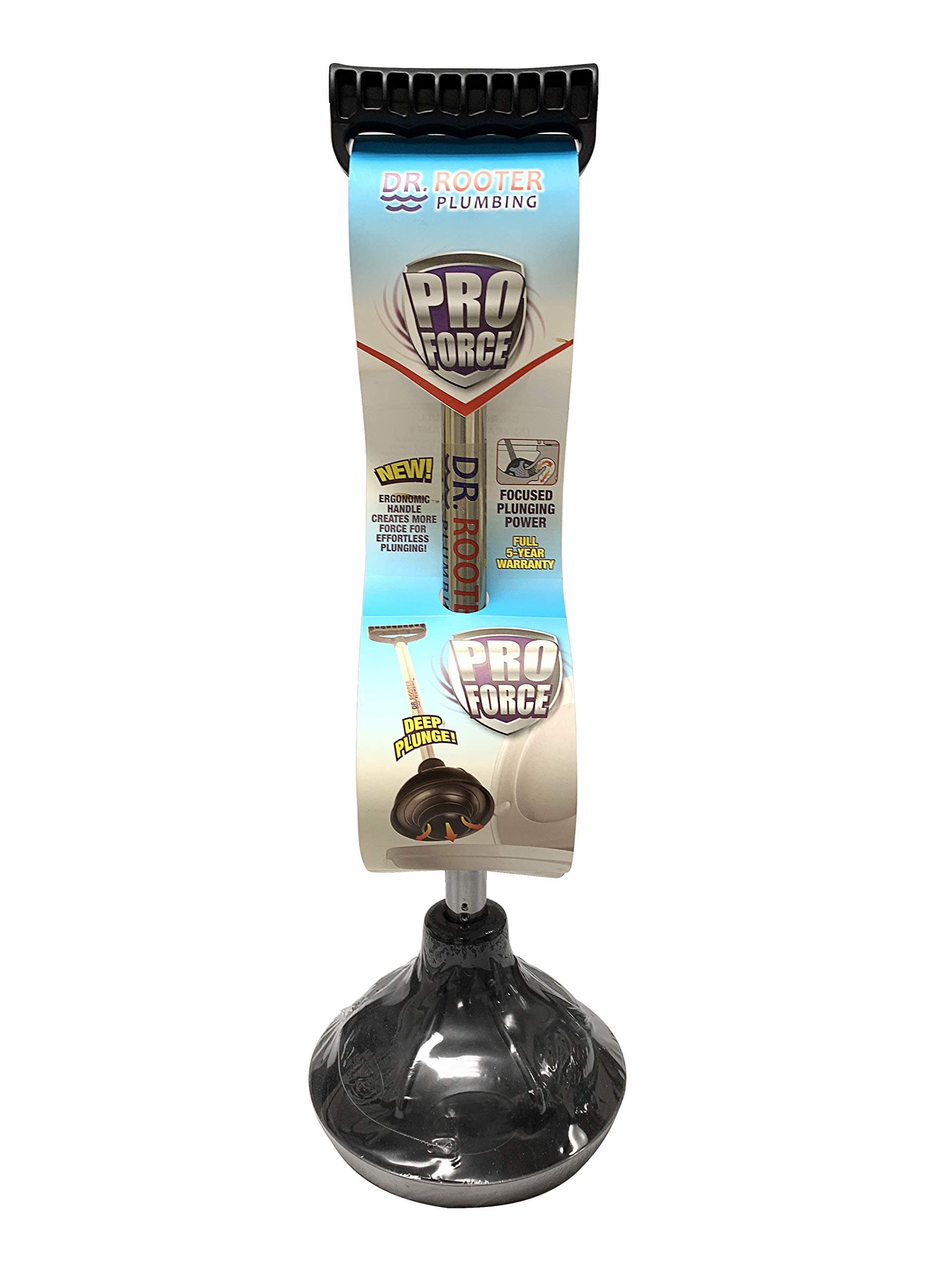 Roto Rooter 301689 Pro Force Plus Plunger with Drip Tray, Heavy Duty