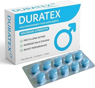 DURATEX by Hilman Blue Pills for Men Endurance - Premium Strong 100mg Tablets for Enhanced Stamina Firm Performance Power Booster Herbal Male Food Supplements for Long Lasting (30 Count (Pack of 1))