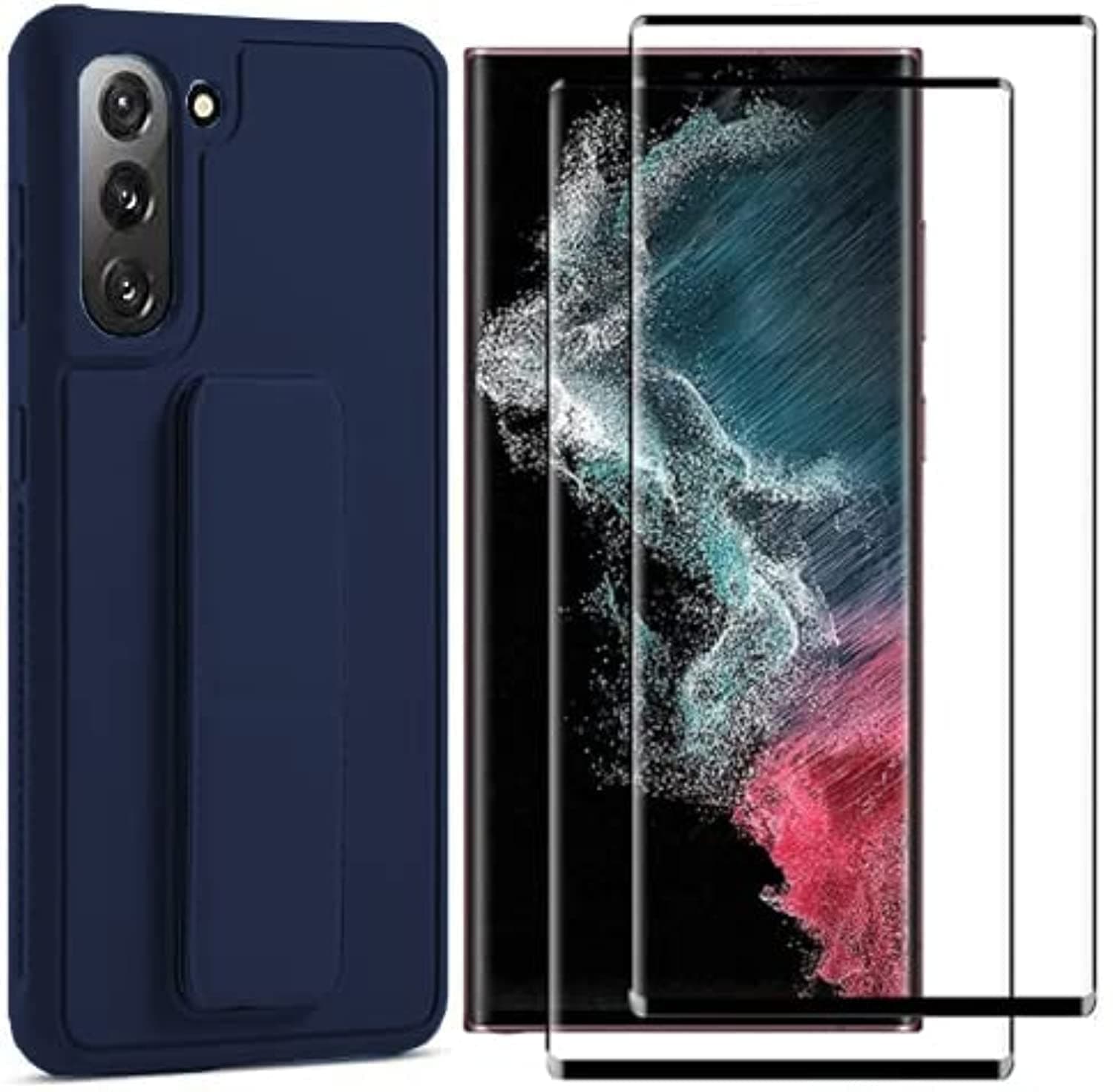 Sponsored Ad – AWH [1+2] Case for Samsung Galaxy Note 4, Note 4 Back Stand Case with Magnet Holder Hand Grip Magnetic Car Mount Anti Scratch Shockproof Cover Case for Galaxy Note 4, Navy)