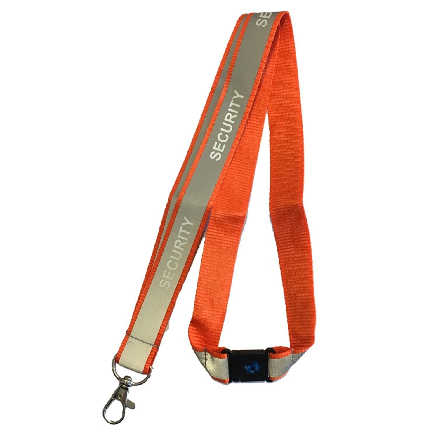 Reflective Security Lanyard with Safety Breakaway (Reflective Orange)