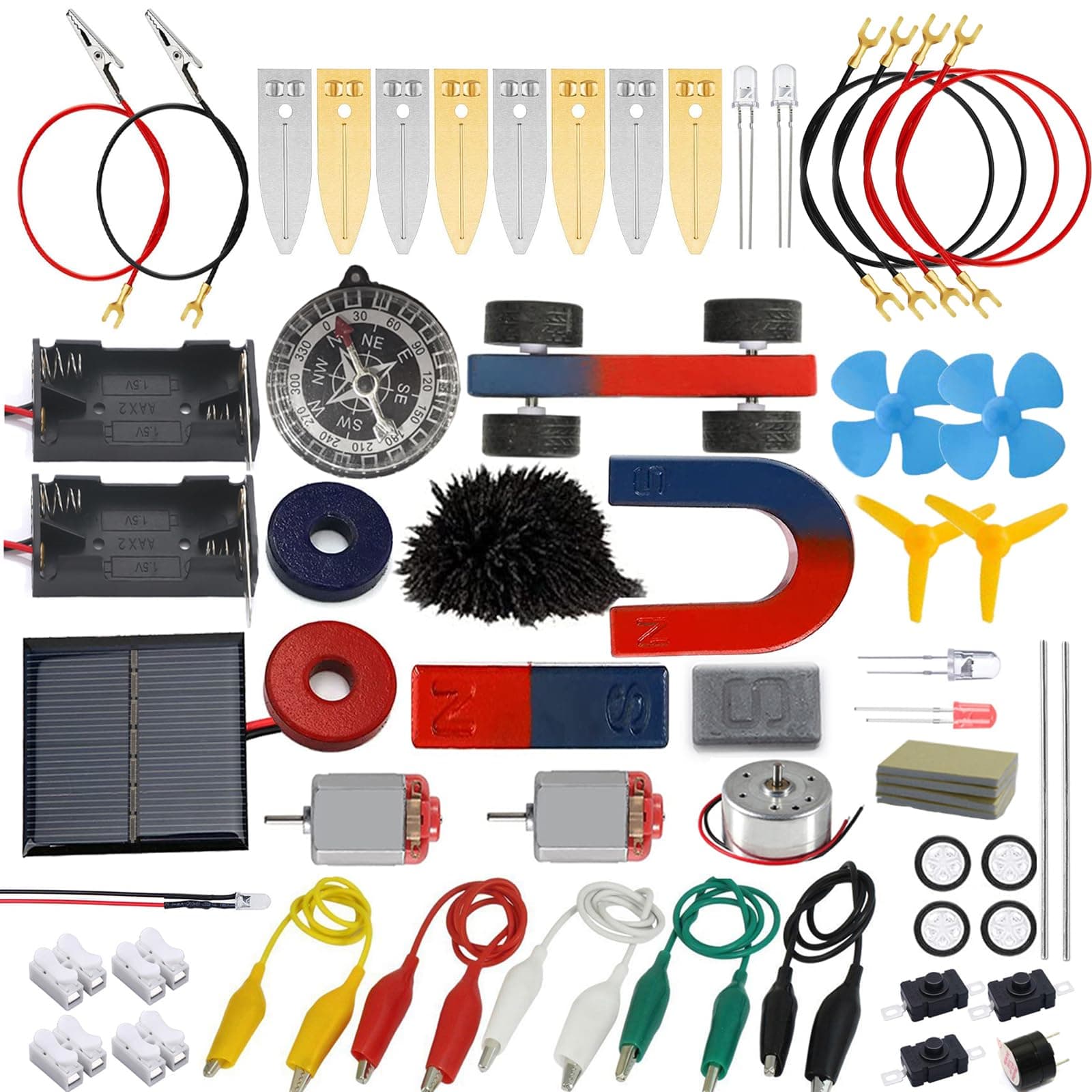 STEM Science Kit, Magnets Learning,Basic Circuit Learning,Fruit Battery Experiment,Green Alternative Energy Lab Kits, Physic Electricity Educational Project for Kids & Teens,Girls & Boys