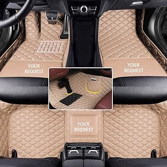car Floor Mats fit for Toyota RAV4 1999-2025 Custom Style Luxury Leather All Weather Protection Floor Liners Beige-Color