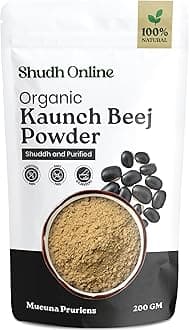 Black Kaunch Beej Powder, Konch Seed, Alkushi (200 Grams), Kala Koch ke Beej, Kauch, Mucuna Pruriens, Velvet Beans, Kapikachhu, Cowitch, Cowhage