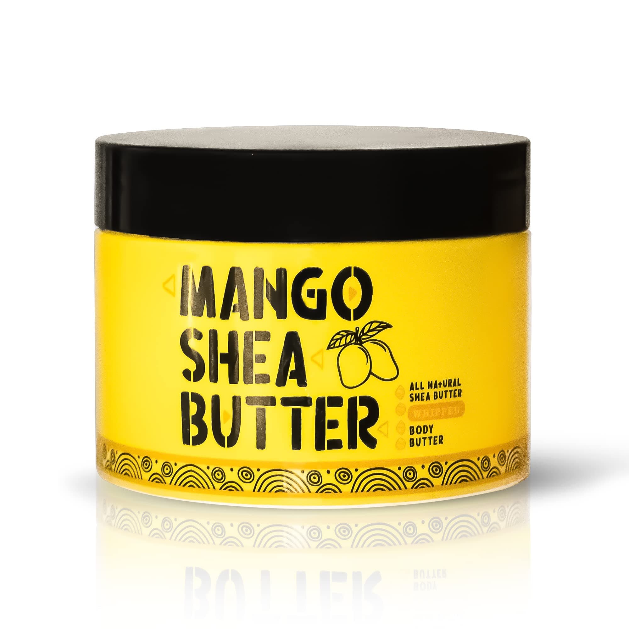 Mango Shea Butter Jar - 300 ml - Great Moisturizer, effective on Skin, Hair, Body, Face, with Almond Oil, Shea Butter, Vitamin E, for All Skin Types - For Women and Men