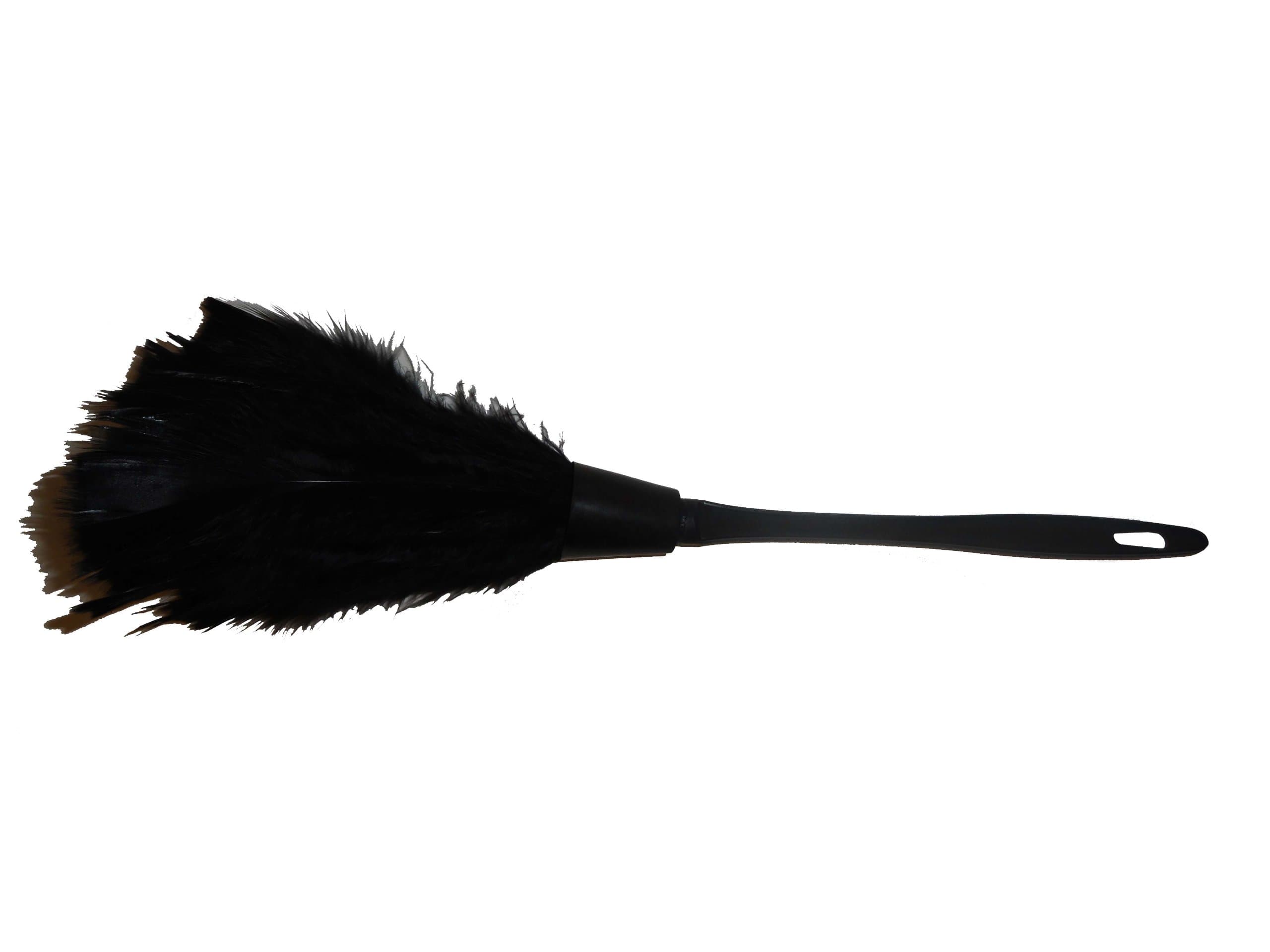 Black Feather Duster White Feather Duster Hot Maid Costume Accessory (Black)