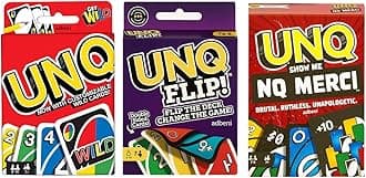 adbeni Matte UNQ Classic, FLIP & Merci | Combo Pack of 3 | Family Fun Card Games for Kids, Adults & Teens | Travel-Friendly, Strategy & Action Play | Perfect for Parties, Holidays & Game Nights
