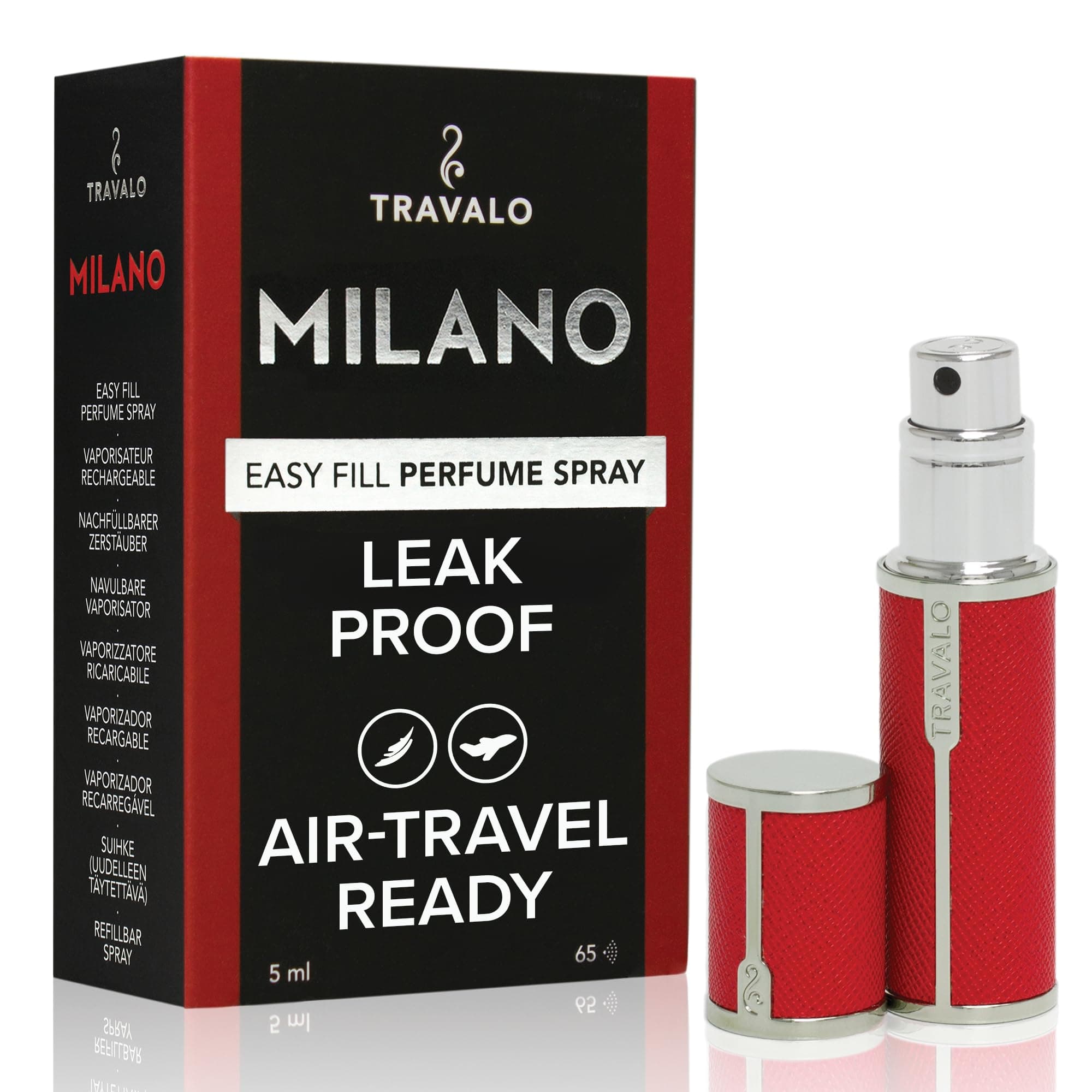 Travalo Milano HD Elegance Perfume Spray Refill, Red
