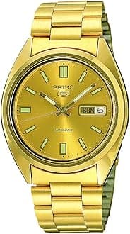 Seiko Men's SNXS80 Series 5 Gold Tone Stainless Steel Bracelet Watch