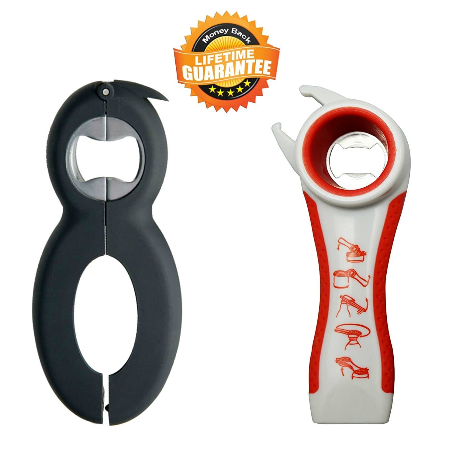 Bottle Can and Jar Opener Multi Kitchen Tool Bundle Rheumatoid Arthritis Products Aids Twister Grip Lid Seal Remover Lid Twist Off for Arthritic Hands Kitchen Gadgets and Tools Set