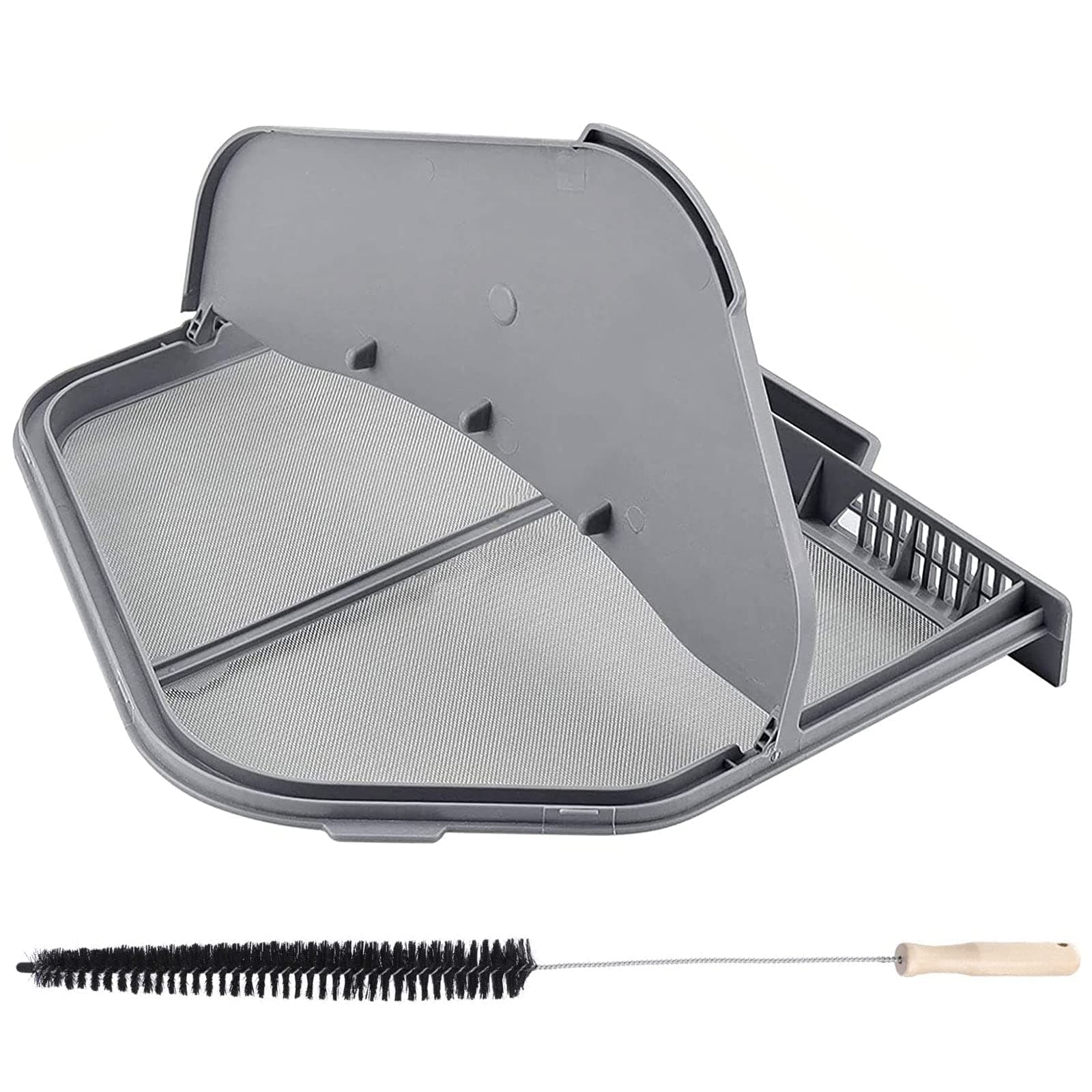 DC97-16742A Dryer Lint Trap Screen Filter Replacement for Samsung Dryer-Replaces AP5306681, DC61-03048A, DC61-02610A, DV45H7000EW/A2, DV40J3000GW/A2, DVE50R5200W/A3 with Flap and Vent Cleaner Brush