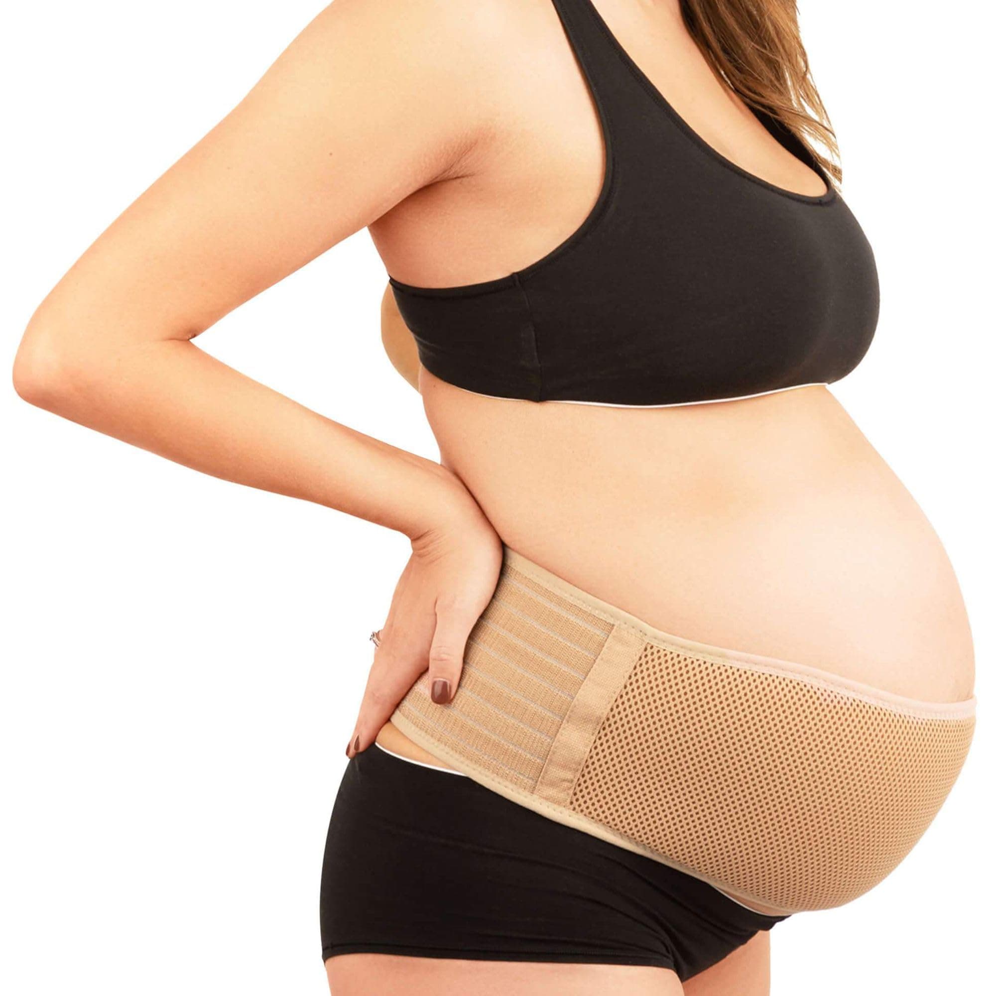 Supportiback Comfort Therapy Maternity Belt - Abdominal Binder & Back Support For Pregnancy, Post-Pregnancy - Soft Stretchy Breathable Material Lifts & Supports To Relieve Back, Hip, Pelvic Floor Pain