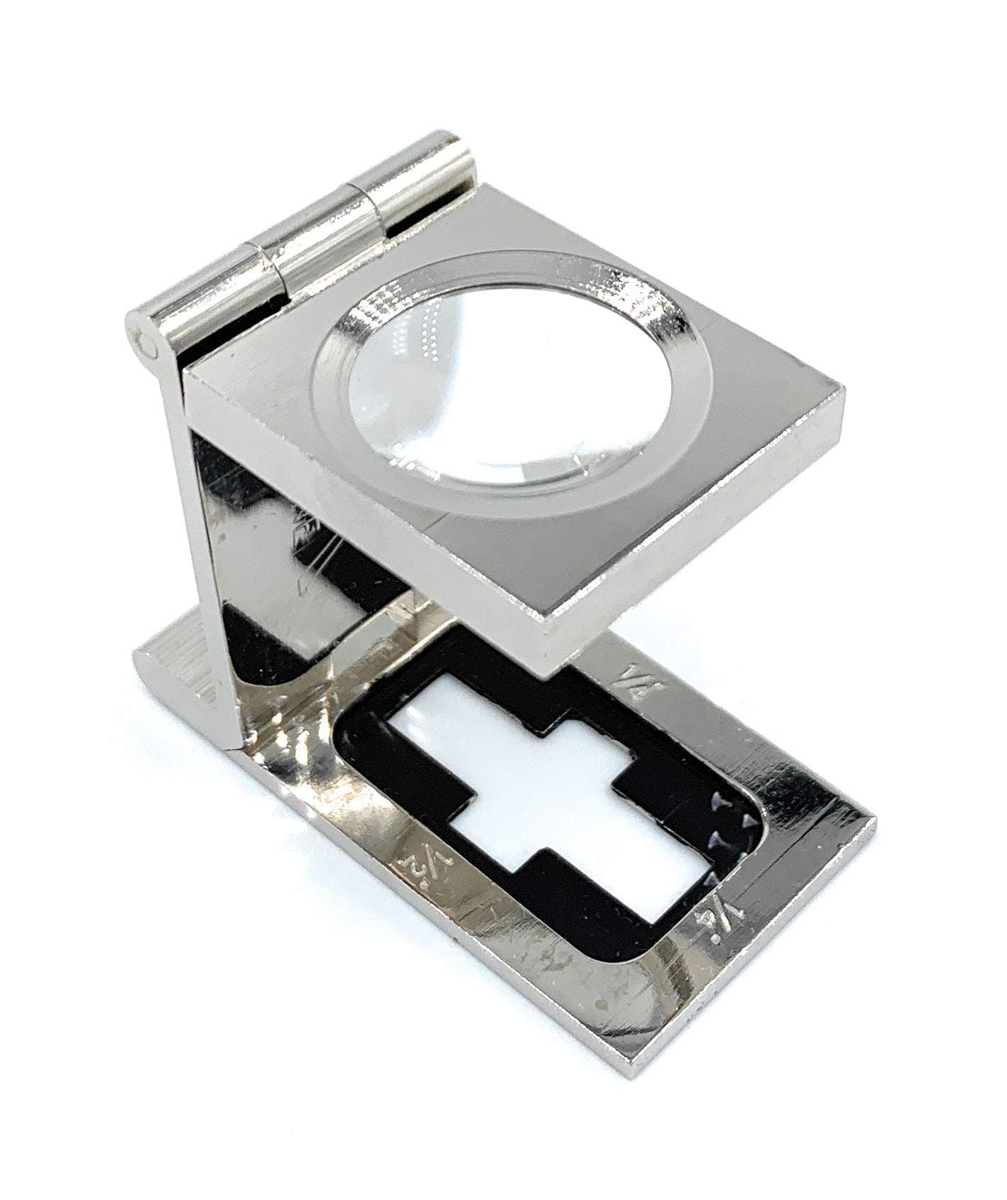 Aone Combined Textile Eyeglass Folding Magnifying Lens 1pc for Thread, Linen & Mesh Counting, Engraving, Print Magnification, Diamond & Gemstone Grading, Model Making & Pick Counting Glass