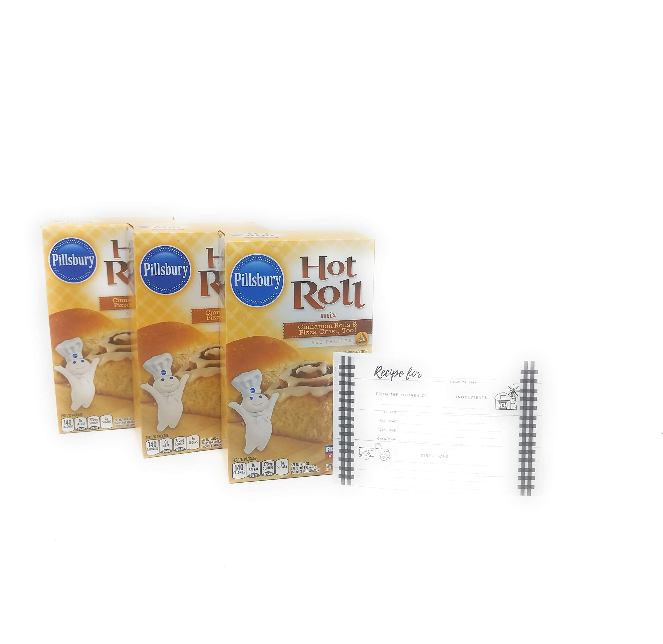 Pillsbury Hot Roll Mix Bundle - 3 x 16 Oz Boxes of Pillsbury Speciality Hot Roll Mix, Hot Roll Mix Pillsbury, Bundled with JFS Recipe Card