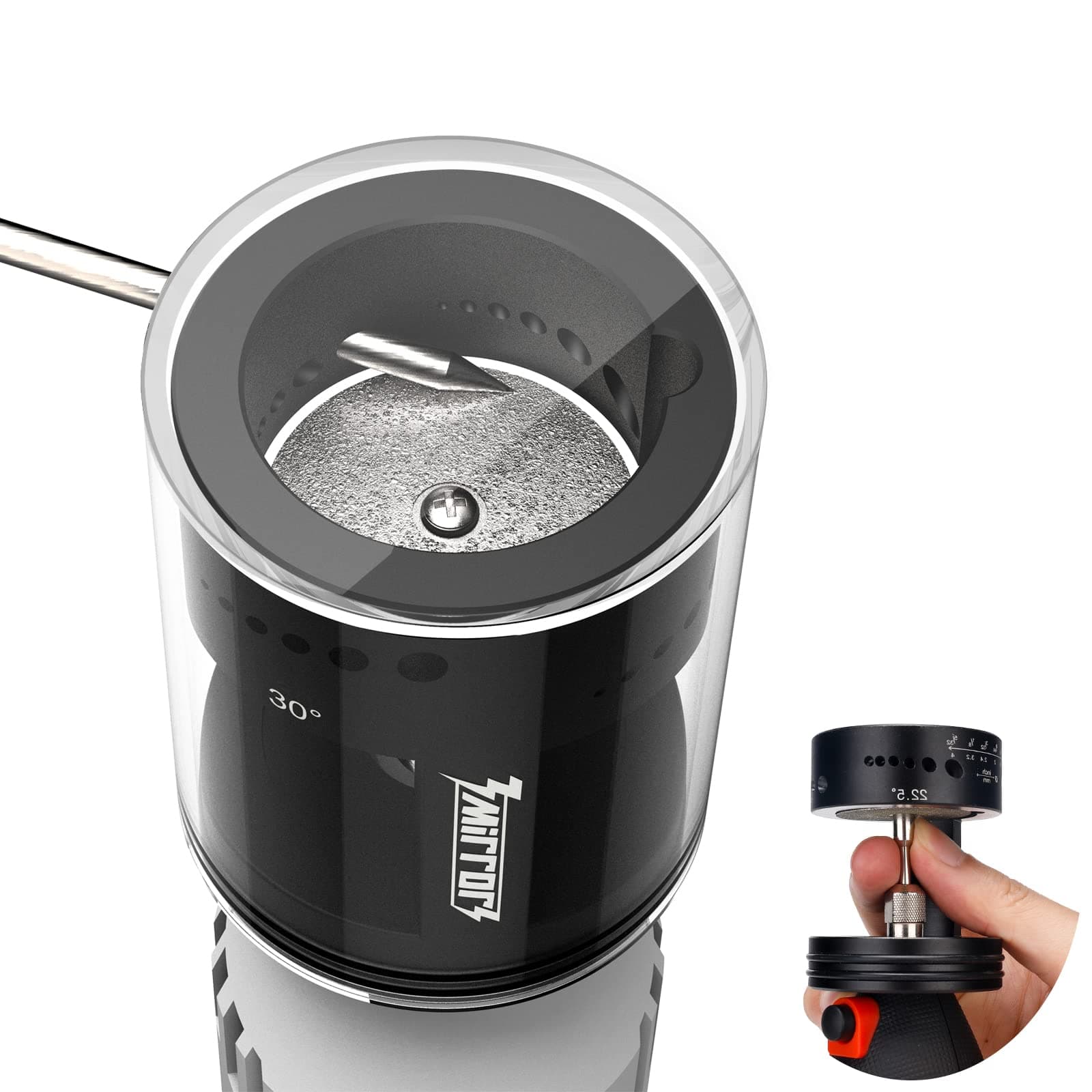 Tungsten Electrode Sharpener Grinder Head , 6Sizes x 4 Angles