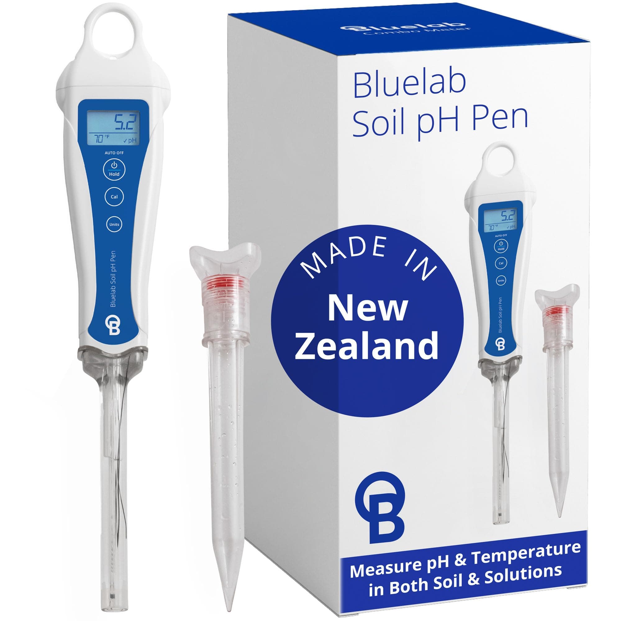 Bluelab PENSOILPH Soil pH Pen, Digital Meter and Water Test Kit, Also Used for Coco and Rockwool with Easy Calibration for Hydroponic System and Indoor Plant Grow, Clear