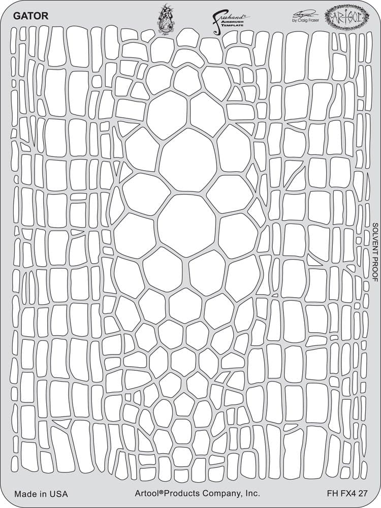 Artool Freehand Airbrush Templates, Gator