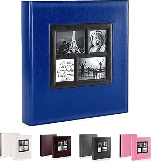 Photo Album 4x6 500 Pockets Photos, Extra Large Capacity Family Wedding Picture Albums Holds 500 Horizontal and Vertical Photos, Blue