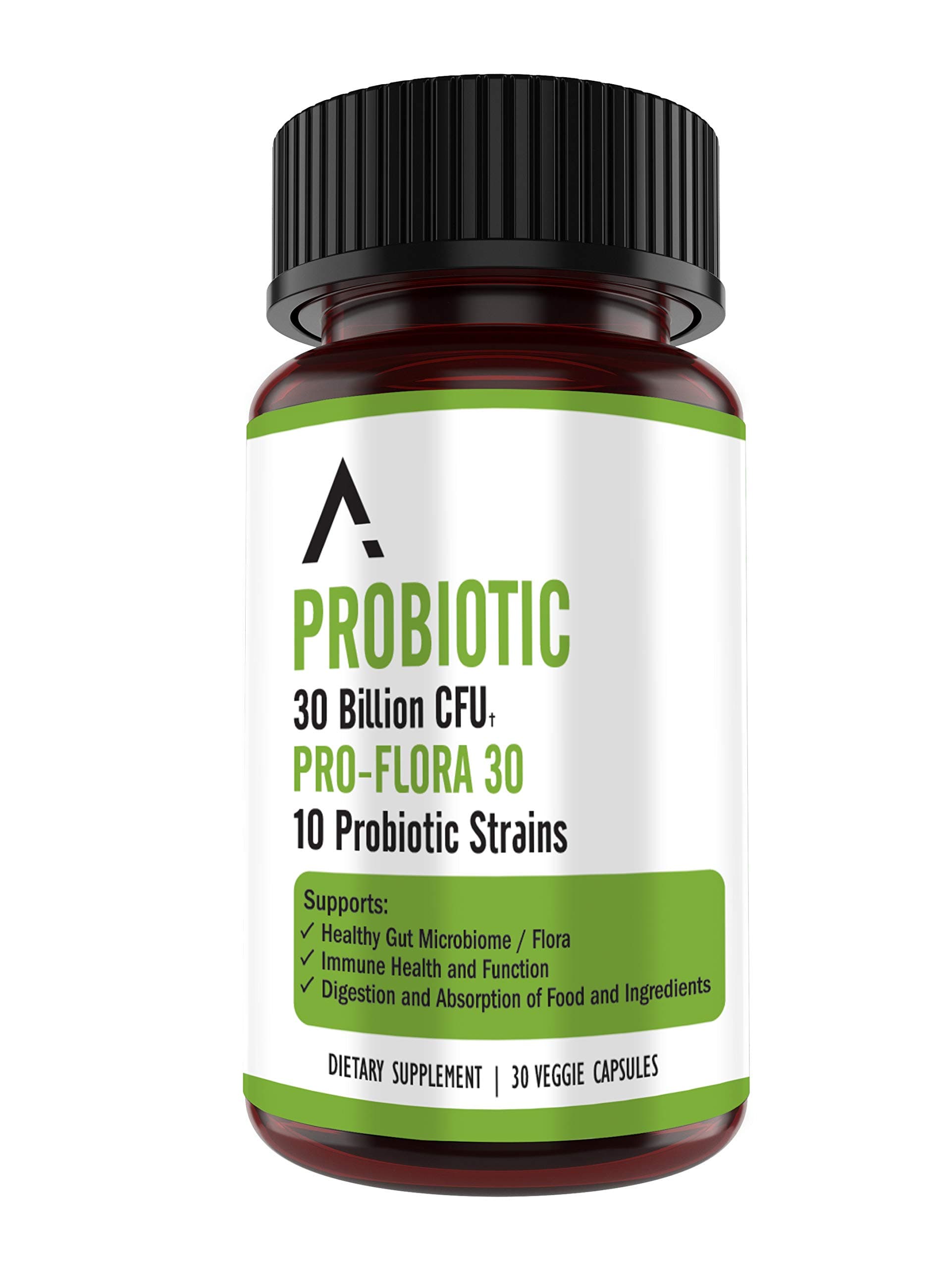 Ascendant Nutrition Bacillus Subtilis Probiotic - 30 Billion CFU Multi-Strain Probiotics for Women and Men - Supports Digestive and Gut Health - 30 Capsules