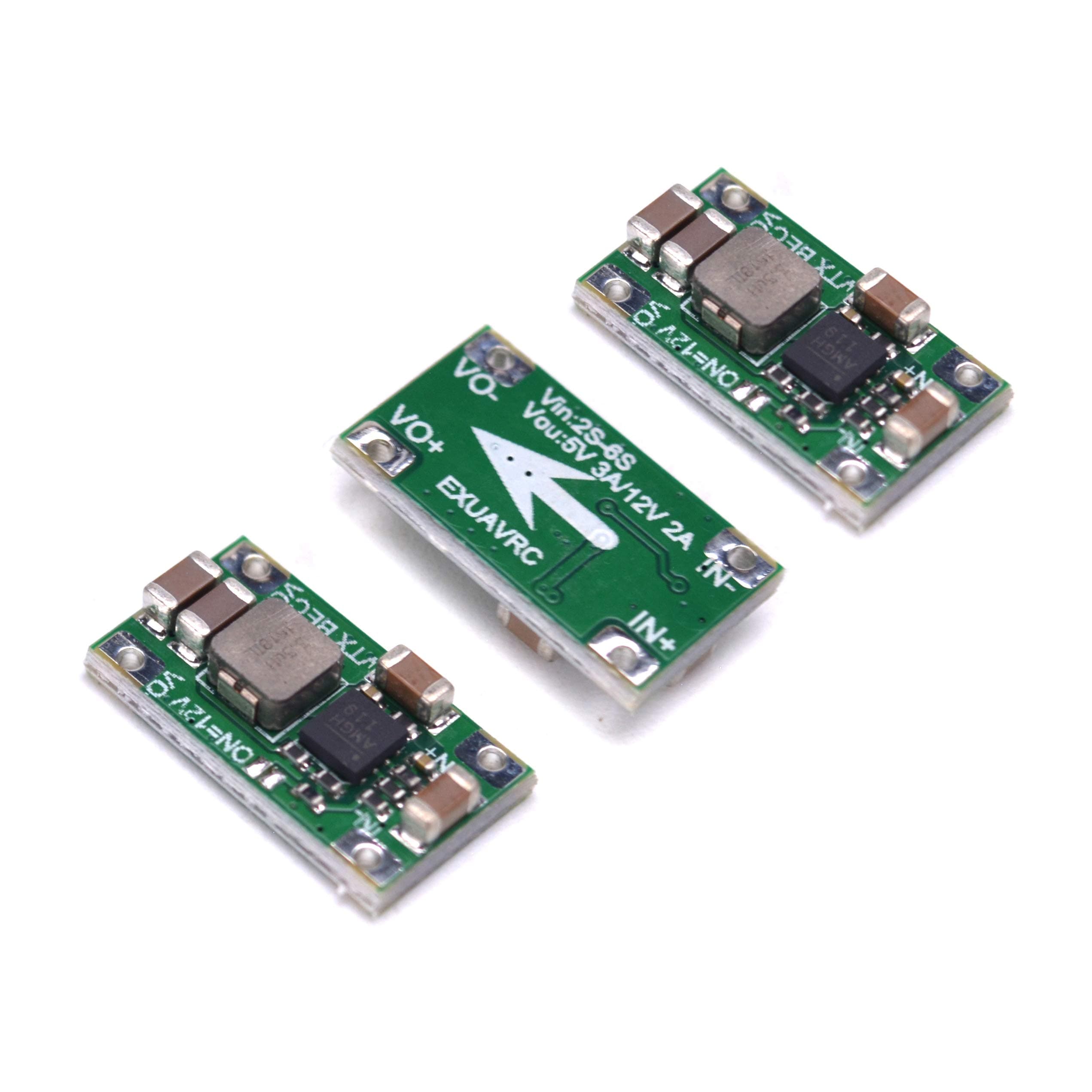 FPV UBEC Micro 5V 3A / 12V 2A UBEC Adjustable BEC UBEC 2-6S for Quadcopter RC Drone(3PCS)