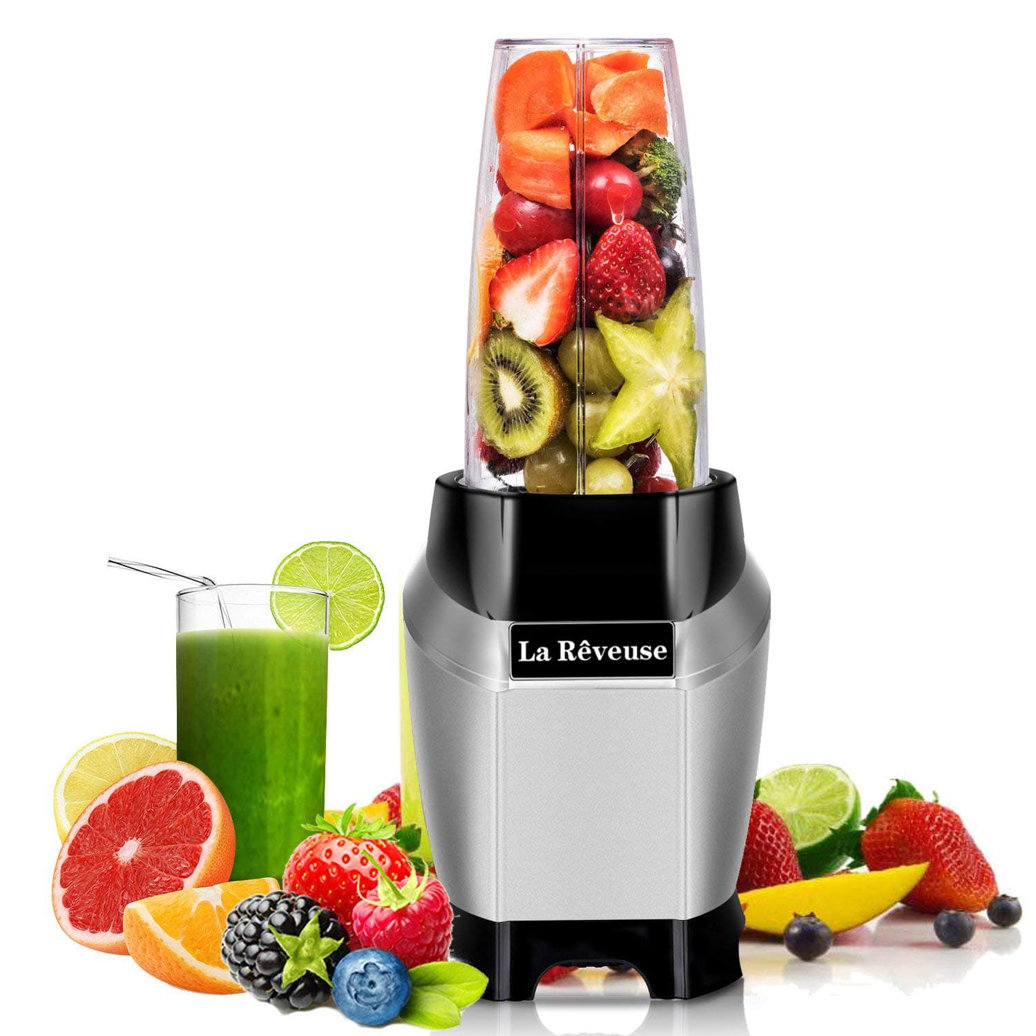 Heavy Duty Multi-Function Juicer Mixer Grinder Powerful Fruit Smooth 500 Watt Electric Kitchen Food Mixer with 2 Speed Pulse Function for Ice Crush 4 in 1 with 3 Glass Jars + 1 Juicer Compartment (Multicolor)