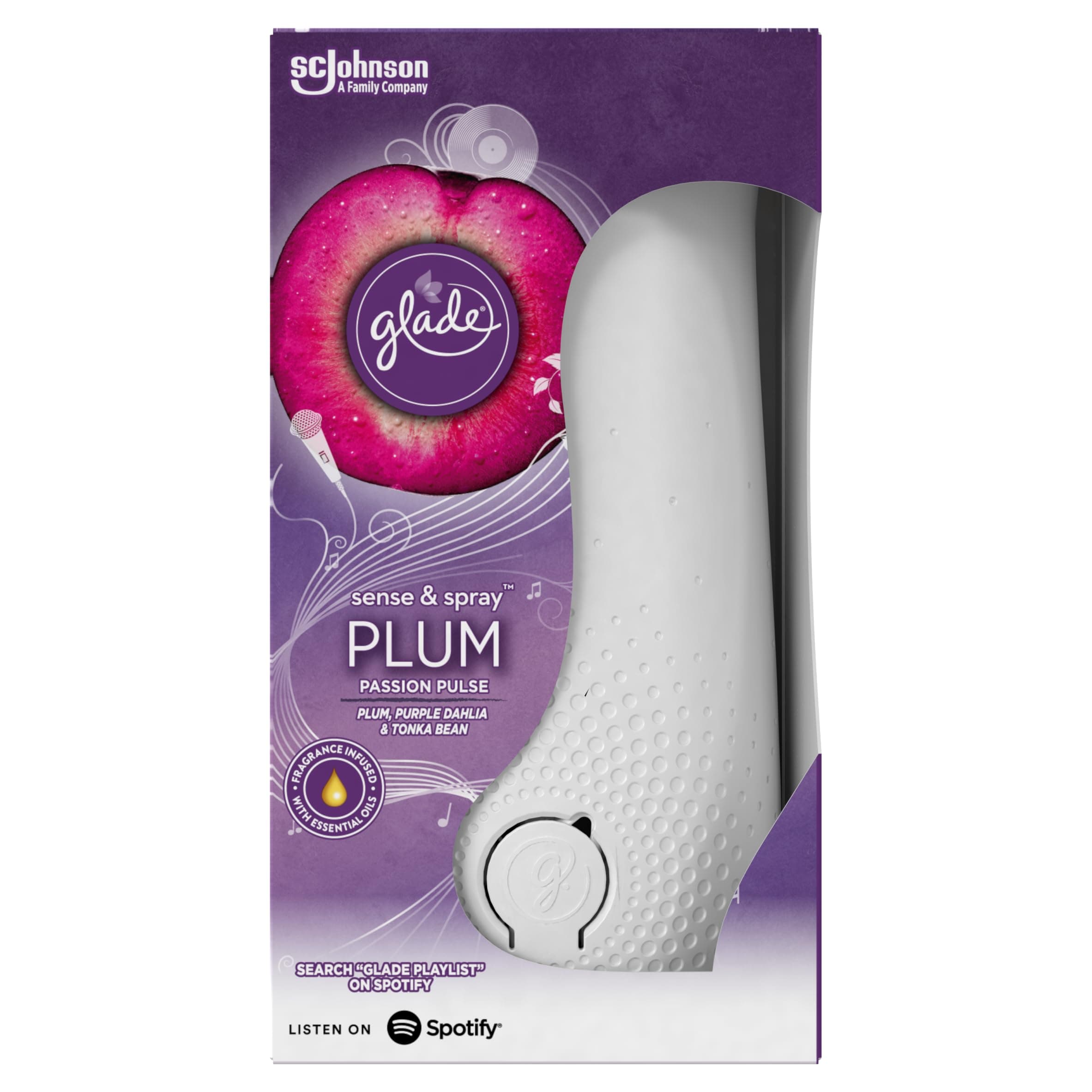 Glade Sense & Spray Holder & Refill Plum Passion Pulse Air Freshener 18ml