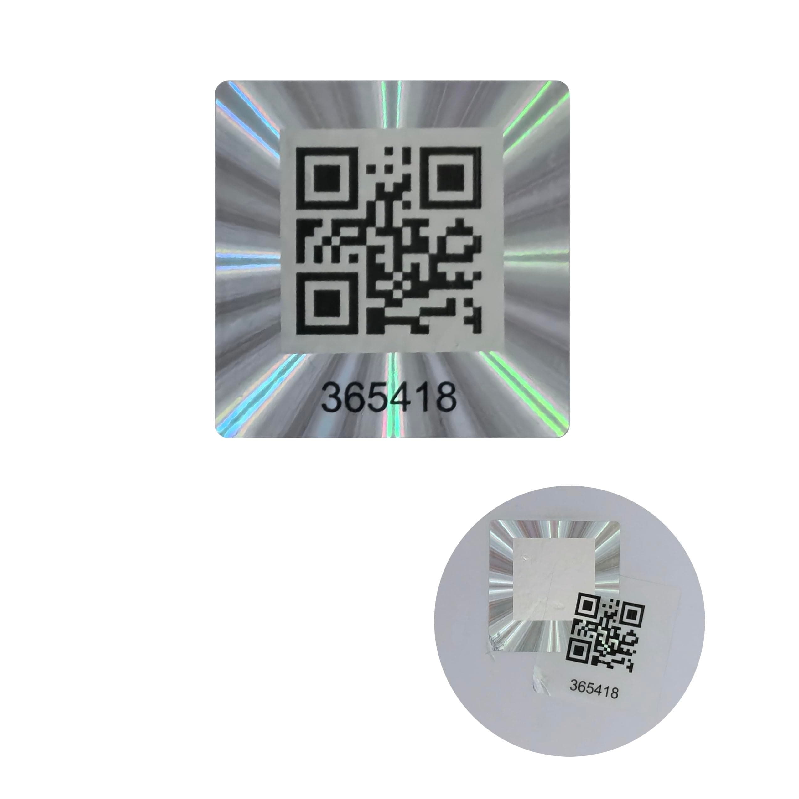 380pcs Hologram QR Code Labels, Tamper-evident Security Seal Sticker,Warranty Void Tamper Proof Labels with Unique Sequential Serial Numbering（1X1 inch)