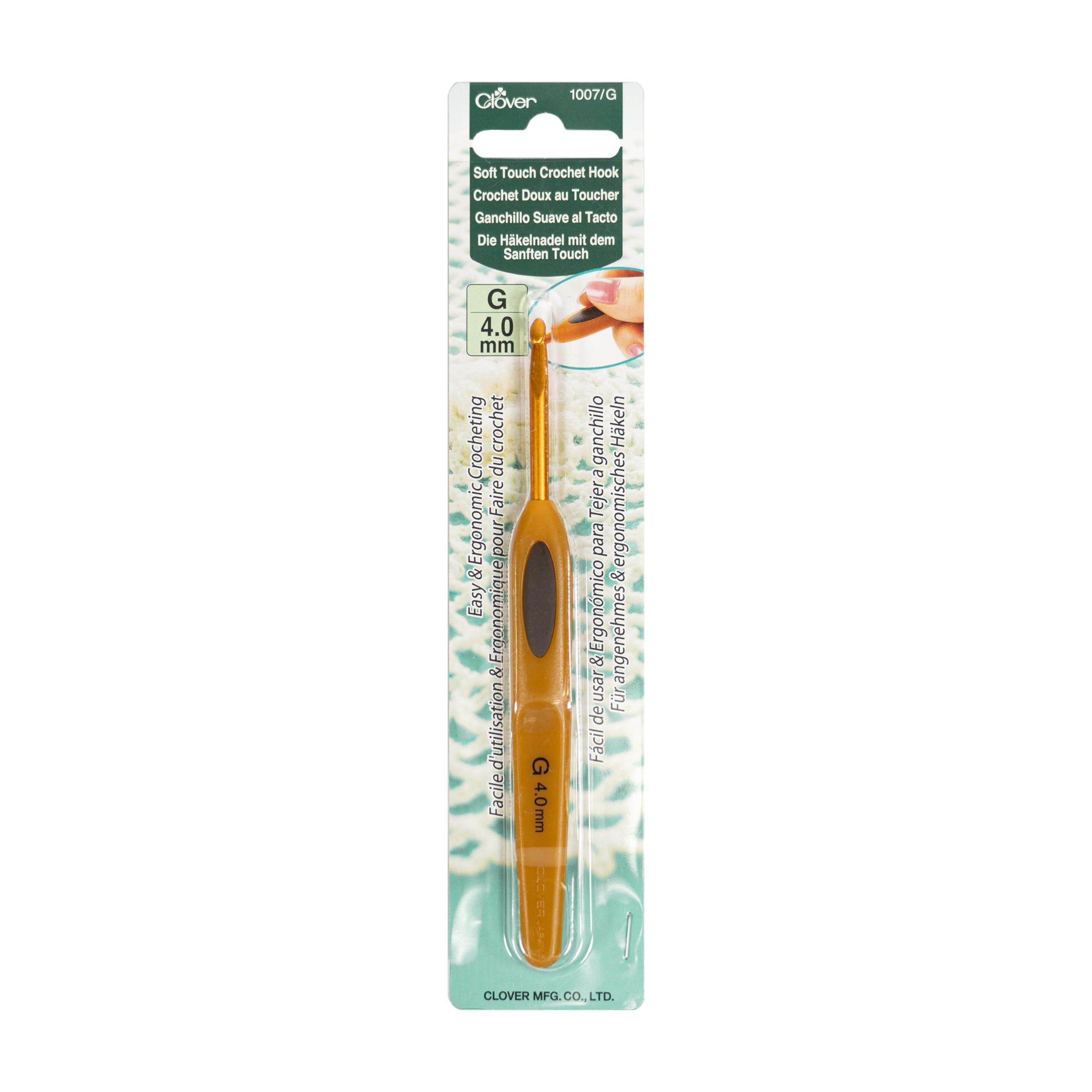 Clover 1007/G Soft Touch 4.0-mm Crochet Hooks, Size G