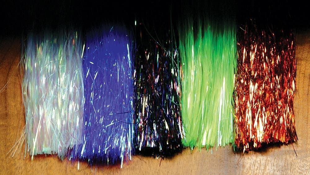 Hareline Hedron Flashabou Tinsel Gunmetal