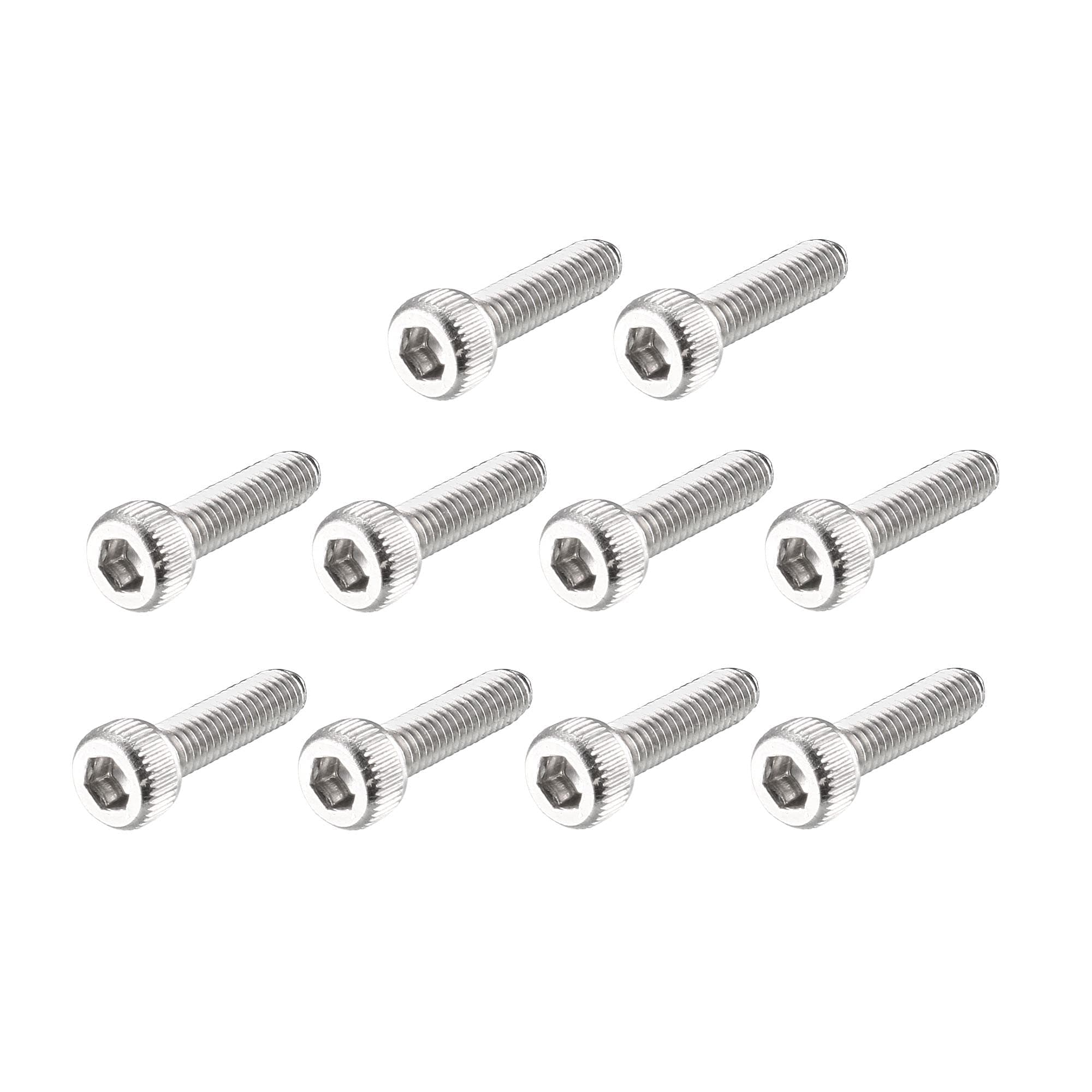 Sourcingmap M2.5x10mm 0.45mm Pitch Bolts Hex Socket Cap Head Screws 100pcs