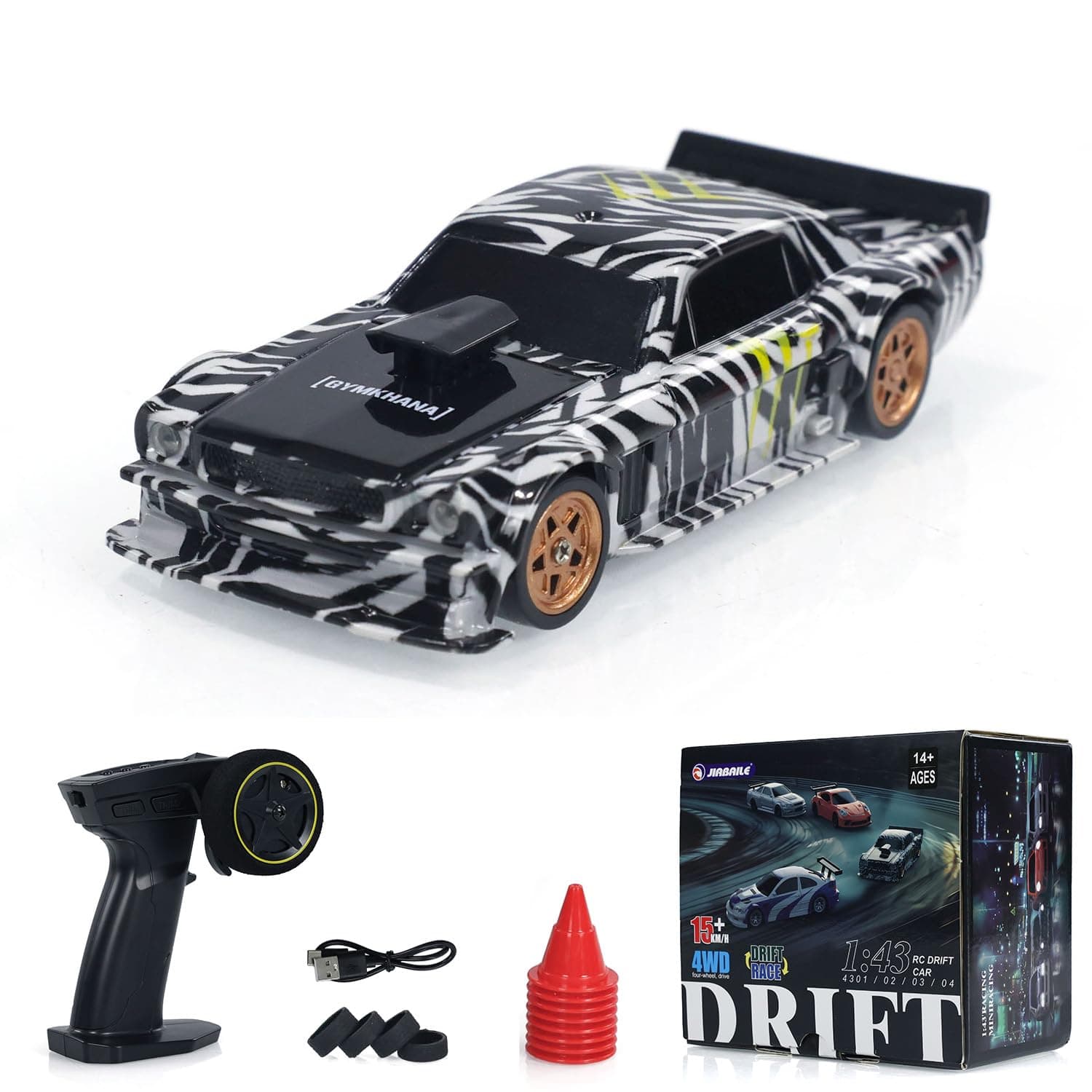 1/43 Remote Control Drift Racing Car 4WD 2.4g Mini Race High Speed Model