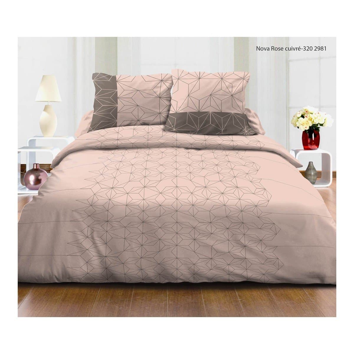 Nova 3 Piece Duvet Cover Set Rose