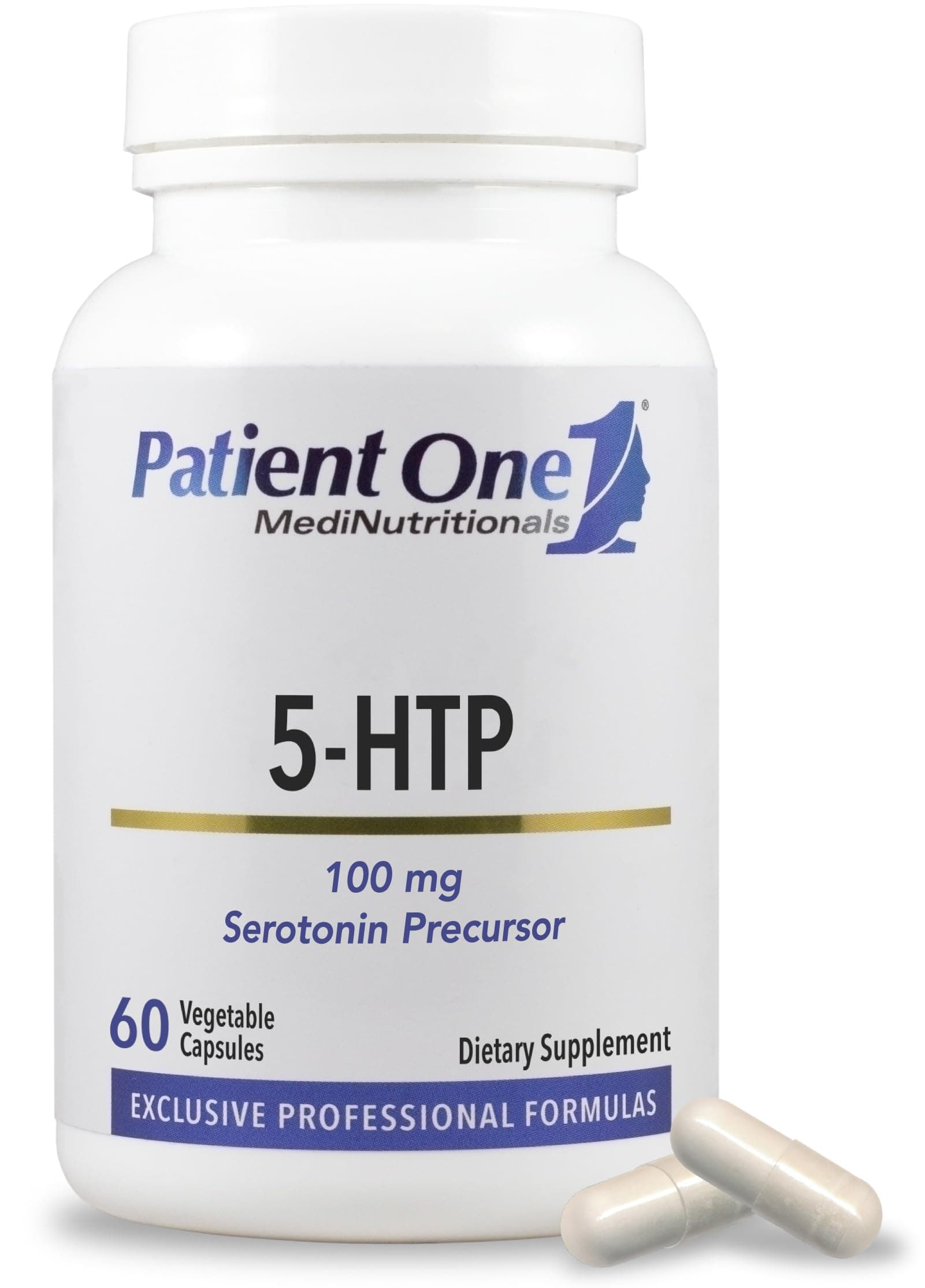 Patient One 5-HTP 100 mg | Supplement to Support Stress Management, Mood and Sleep* | 60 Capsules