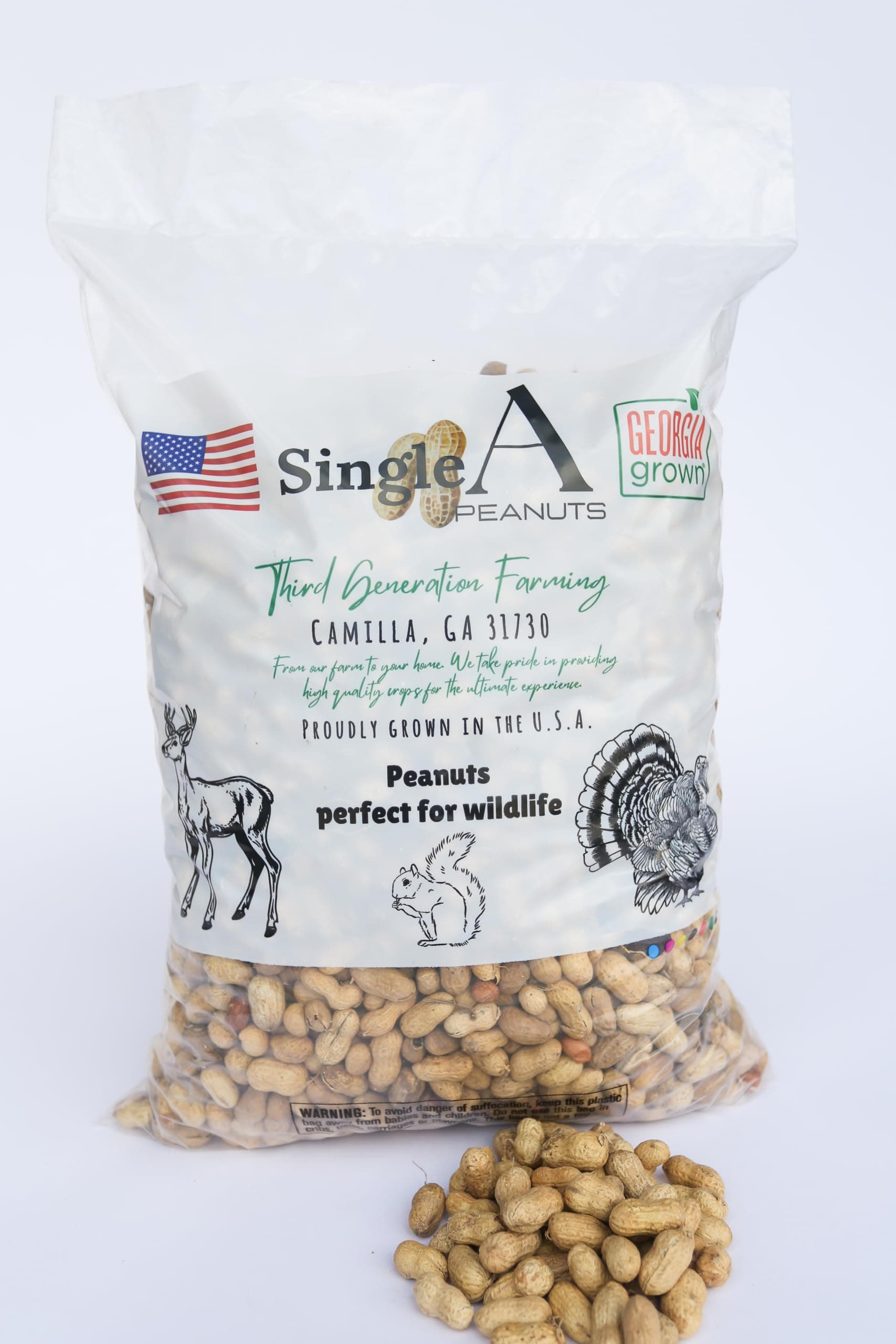 Single A Peanuts: 9 lbs dried, in-shell premium peanuts- perfect for wildlife!