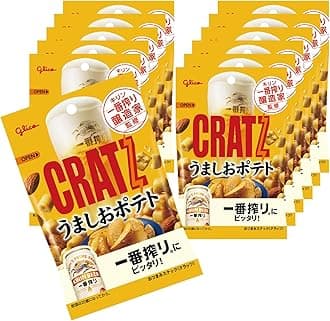 Cratz Umaimo Potato Cratz Glico Snack Beer, Kirin Ichiban Shibori Brewer, 1.5 oz (42 g) x 12 Pieces, Ezaki Glico
