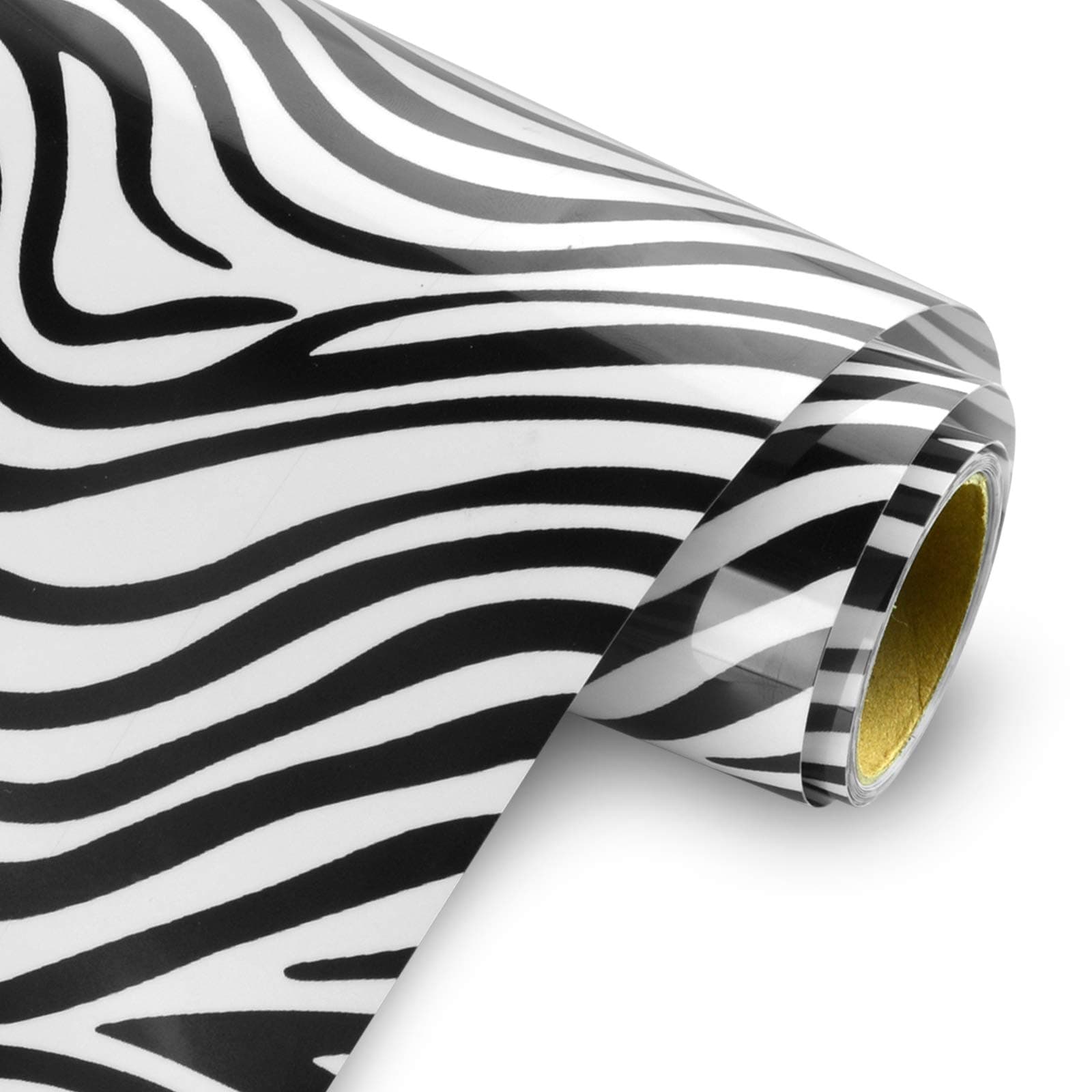 PU Heat Transfer Vinyl Zebra Pattern HTV Vinyl Roll - 10 Inch x 5 Feet Iron on Vinyl Wild Animal Print HTV for Garment Clothing T-Shirt Decoration DIY (Zebra Print)