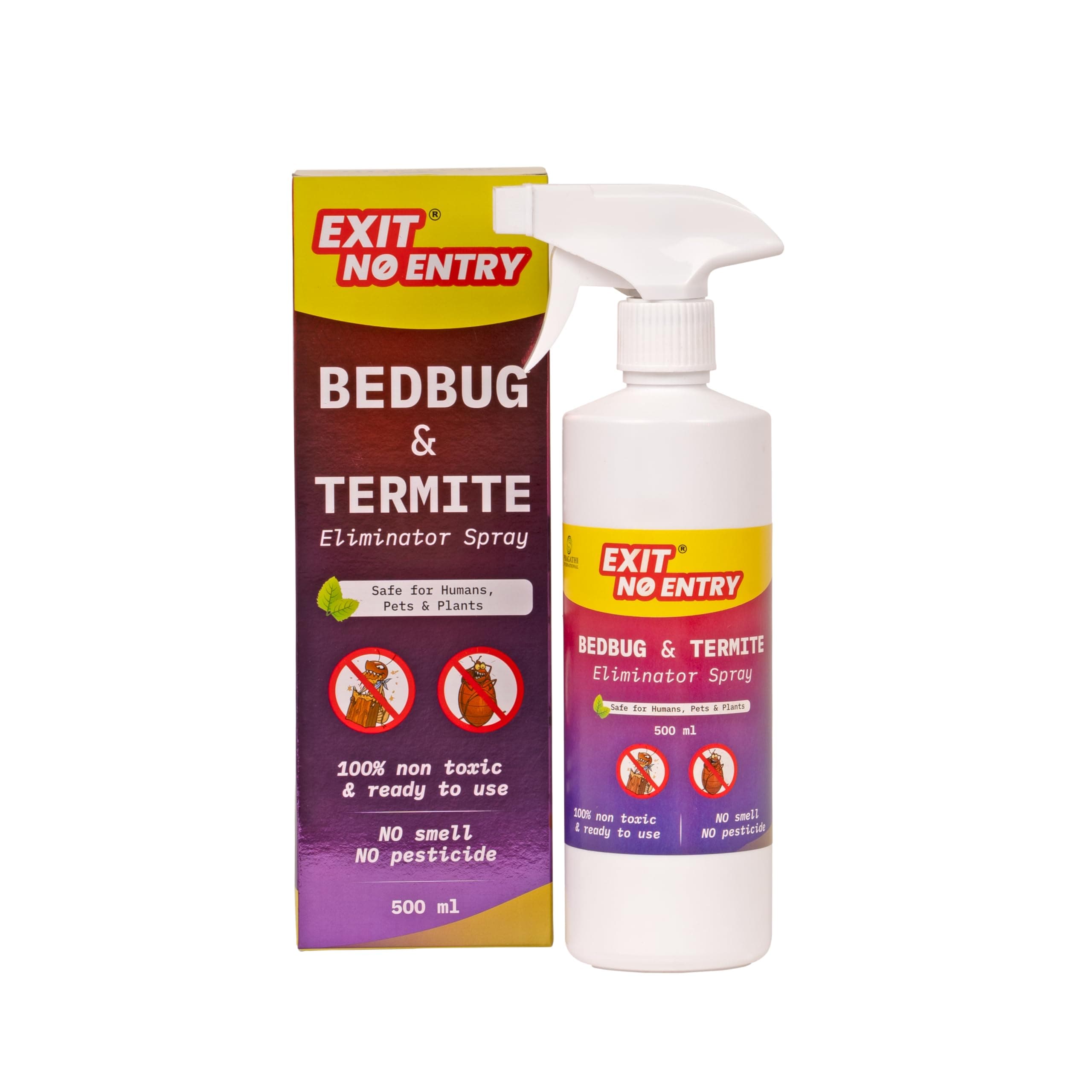 Bed Bug & Termite Spray - 500ml | 100% Non-Toxic And Ready-To-Use Insect Repellent Spray For Home | Safe For Plants, Pets & Humans