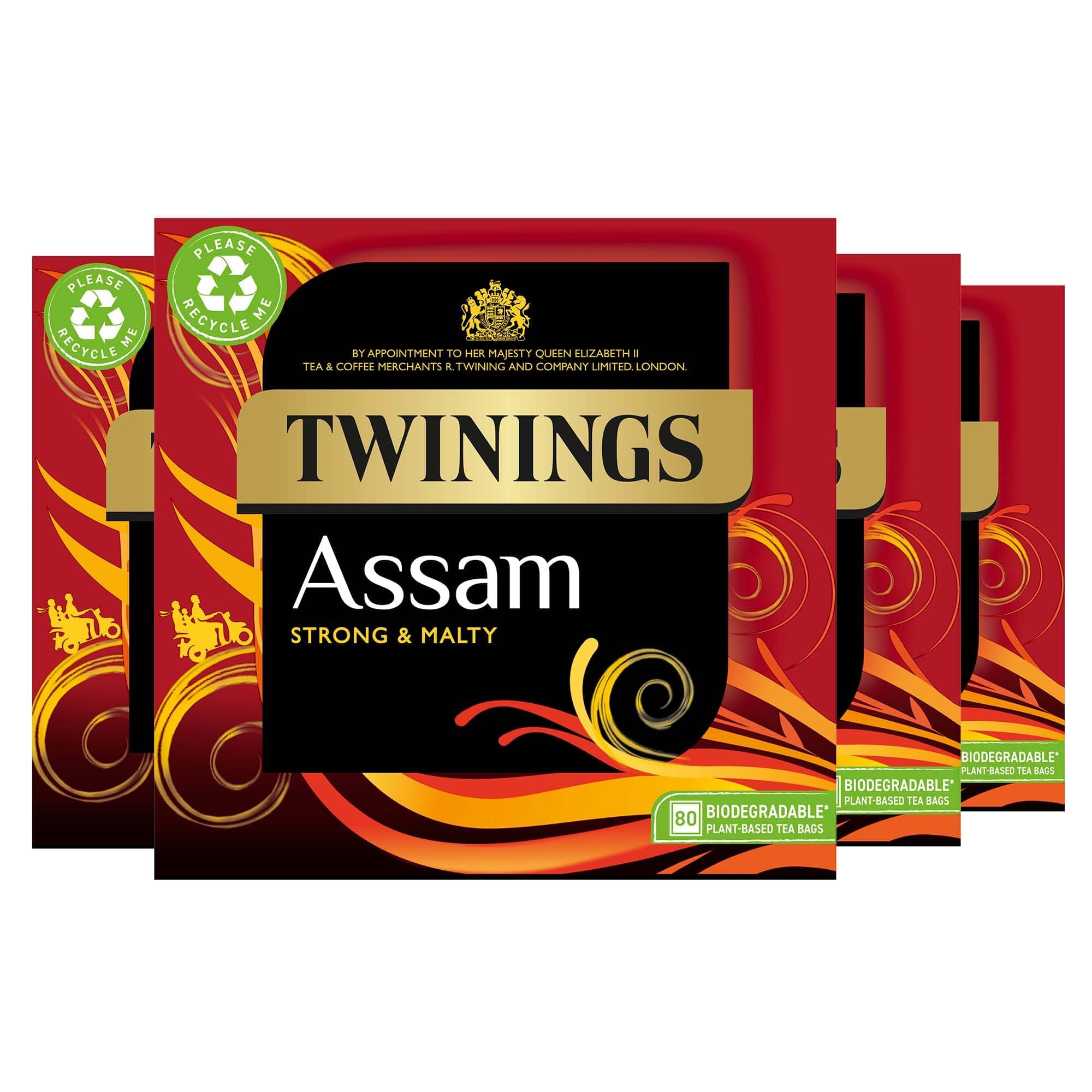 – Assam Tea | Strong, Bold & Malty Black Tea | Refreshing & invigorating Indian Tea Blend | Multipack Bulk Buy, 320 (4 x 80) Biodegradable Tea Bags