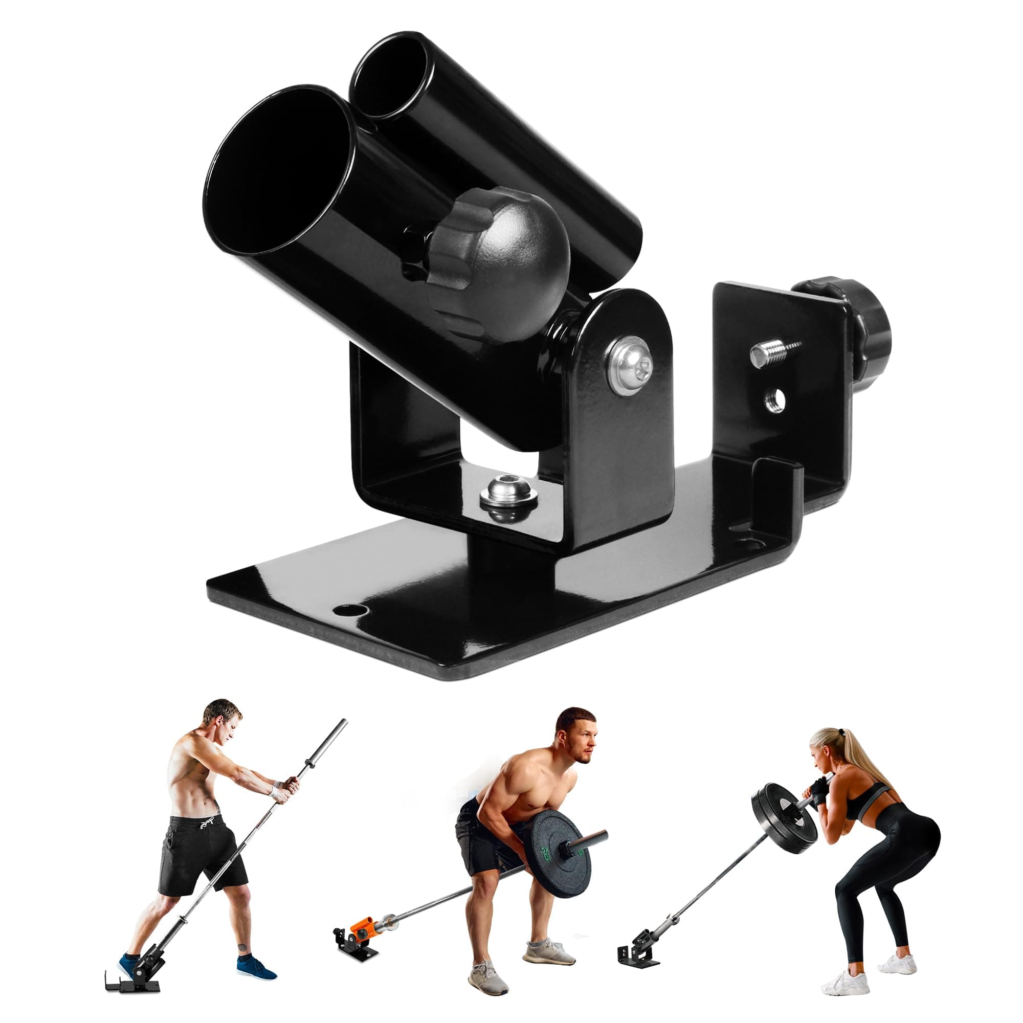 Yes4All Exercise Machine Adjustable T Bar Row Attachment, D Row Handle/Landmine Handle Attachment with Textured Rubber Handles